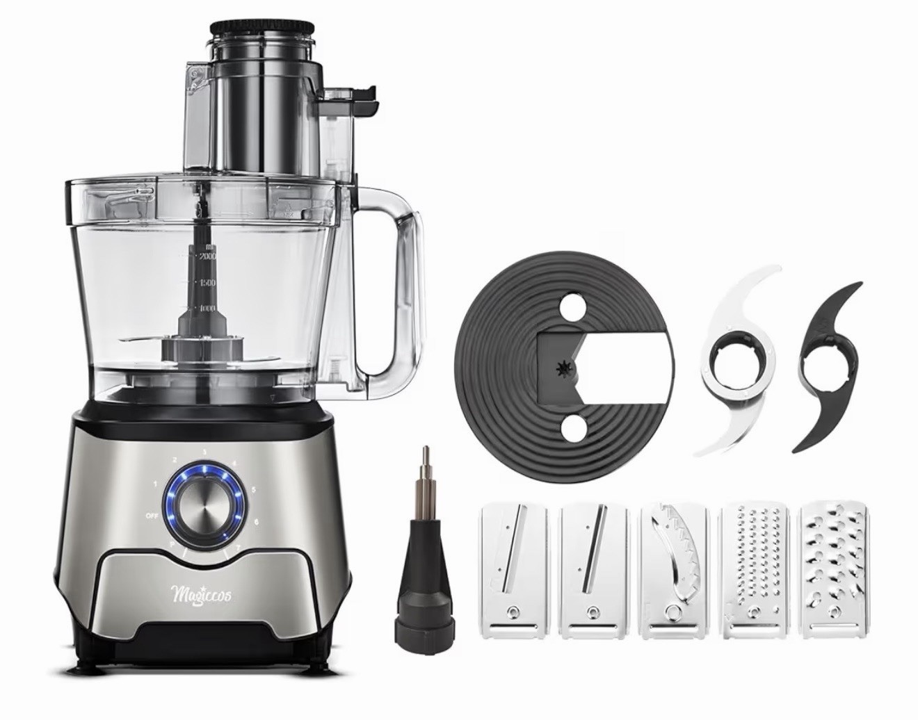 XL 14-Cup French Fry Cutter & Food Processor with Storage Drawer for Kitchen Pre