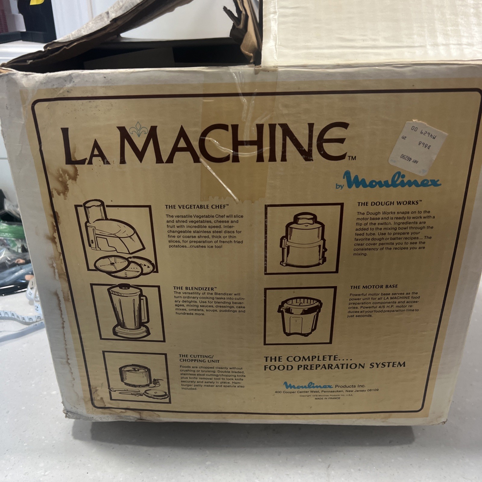 Vintage La Machine Moulinex #354 Deluxe Food Processor with removal tool READ