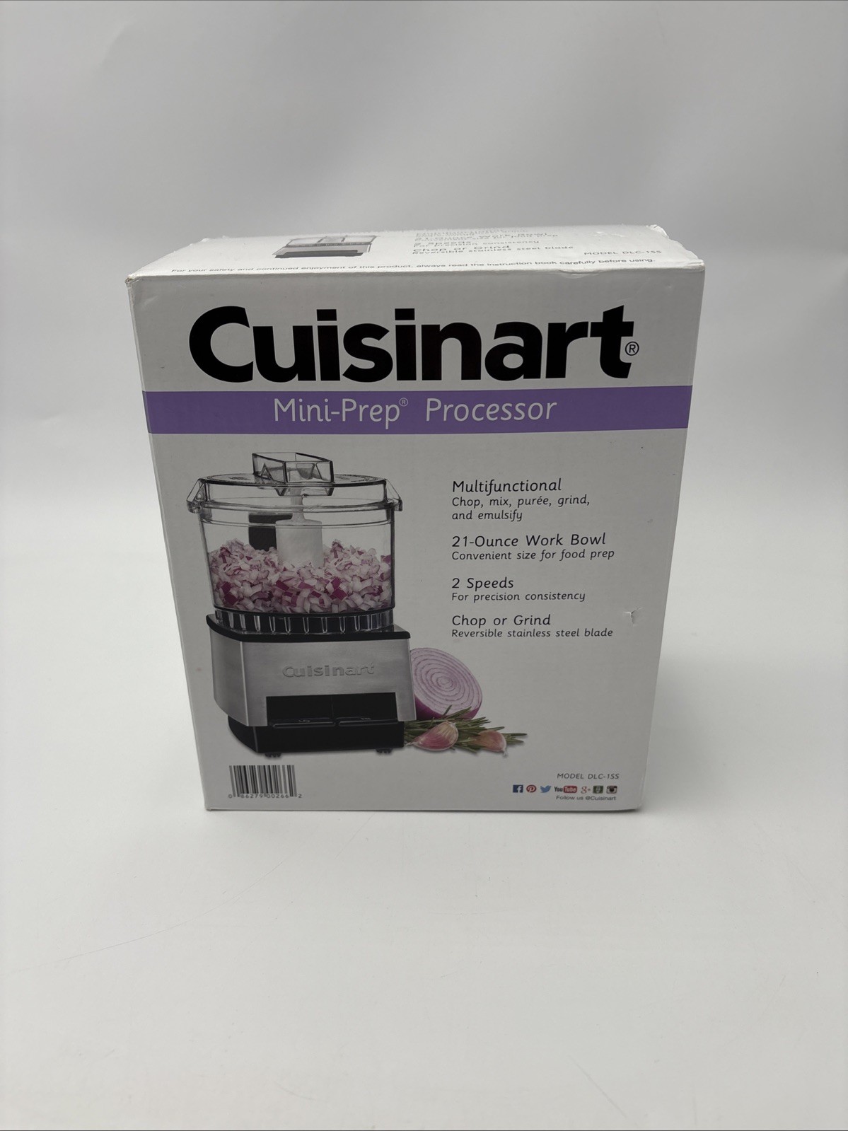 New Cuisinart Mini Prep 21oz Food Processor Model DLC-1SS