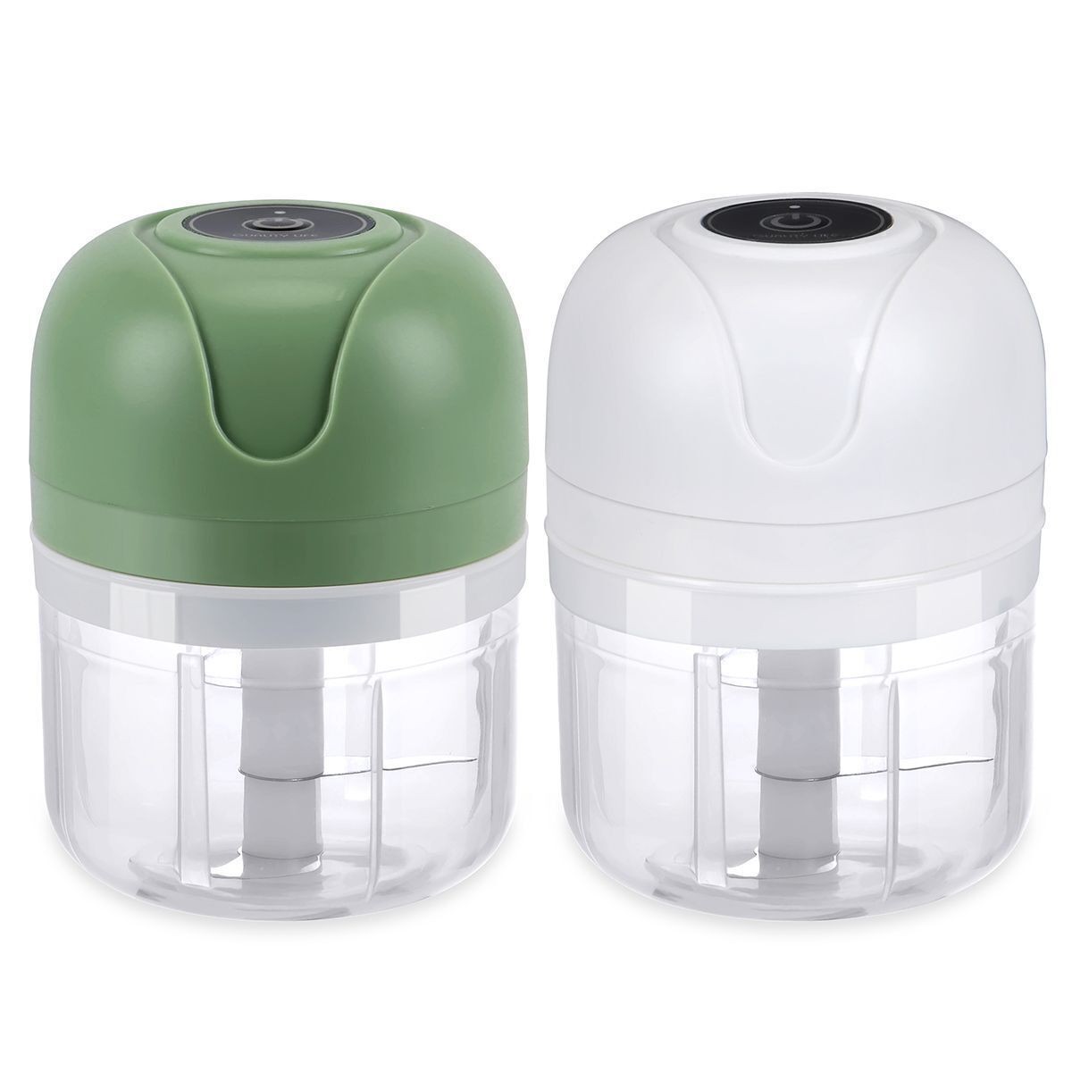 Electric 250ML Garlic Press Chopper Chili Onion Fruits Meat Mincer Blender Mixer