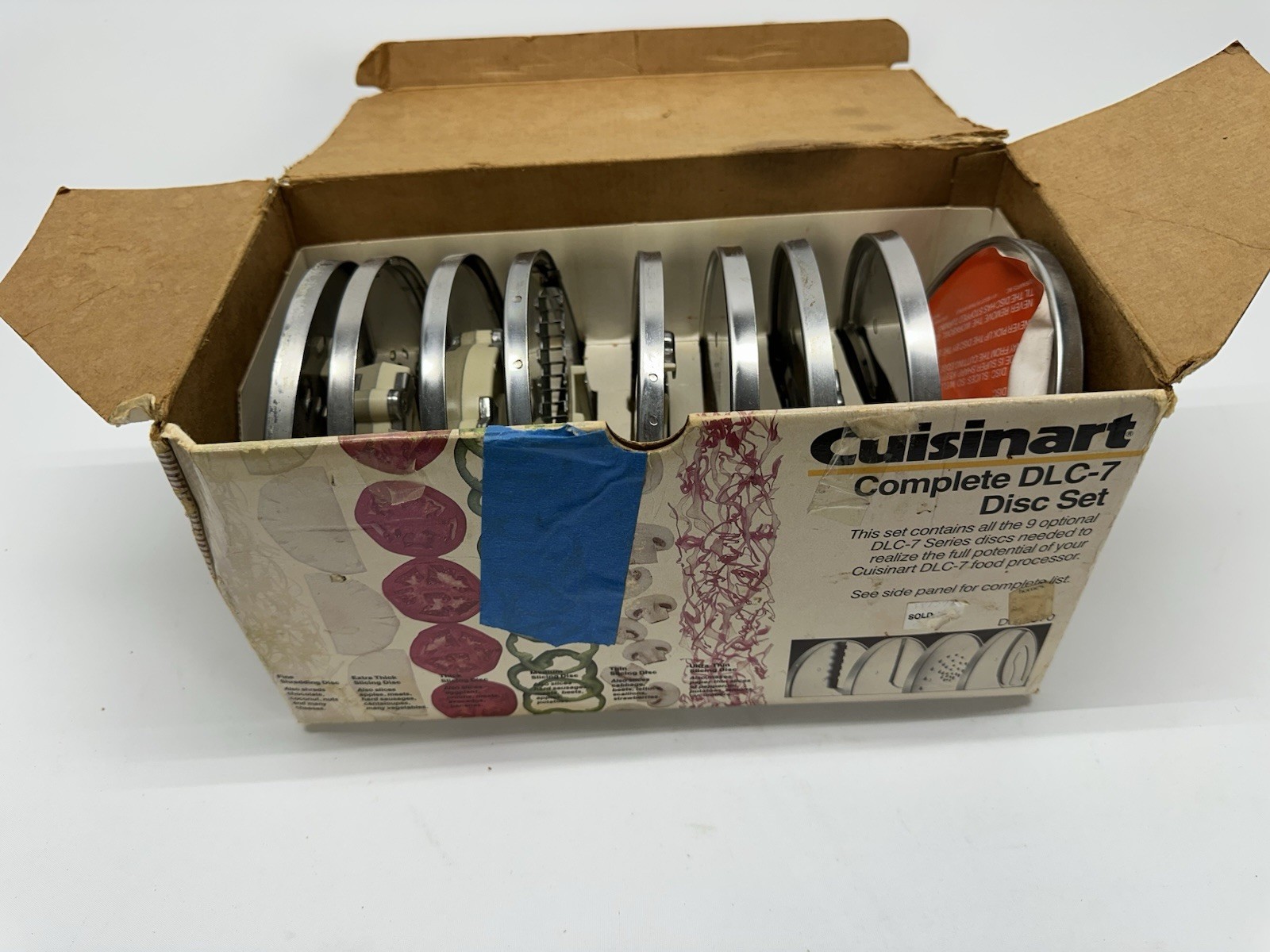 Cuisinart 9 Optional Discs Set for Food Processor DLC-070 DLC-7