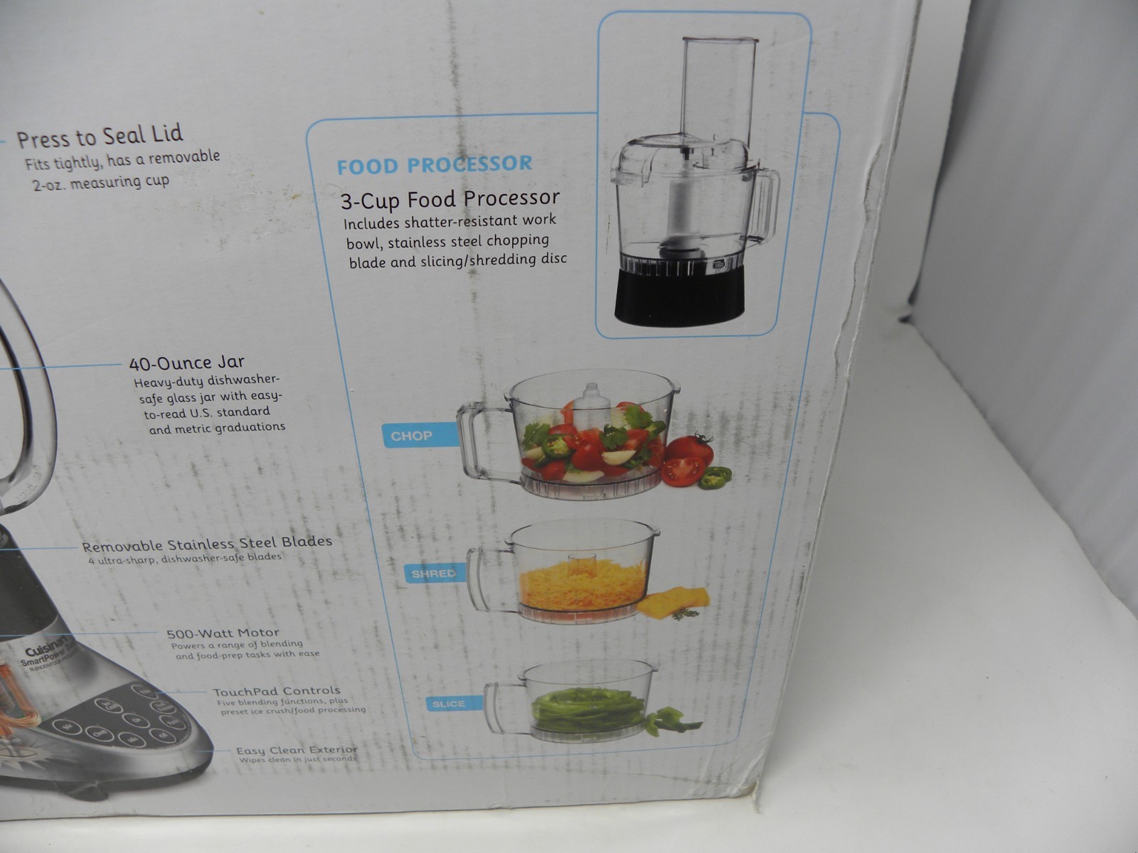 Cuisinart SmartPower Duet Blender & Food Processor 500W BFP-703BC Silver/Chrome