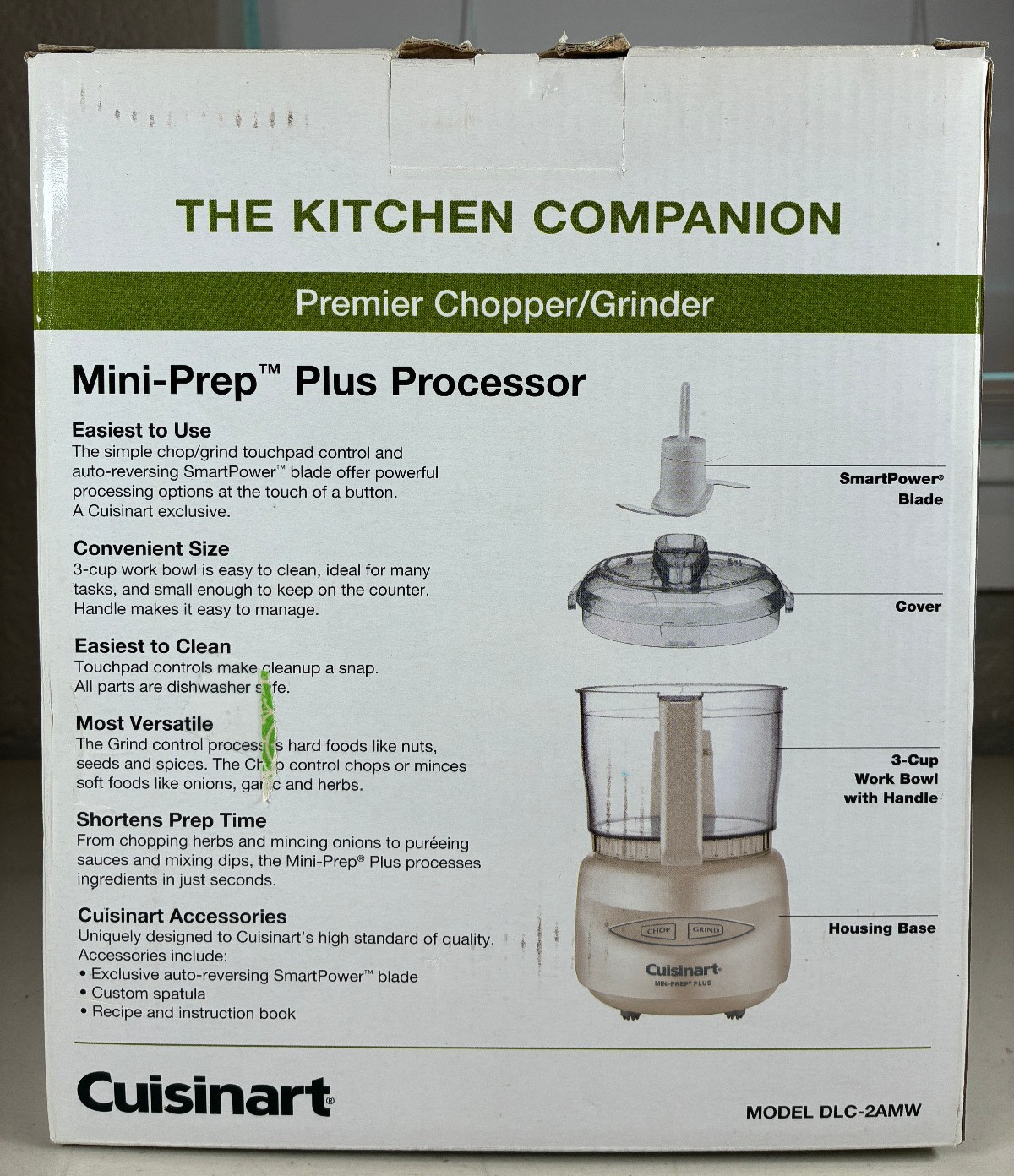 New Open Box Cuisinart DLC-2AMW Mini-Prep Plus Processor Premier Chopper/Grinder