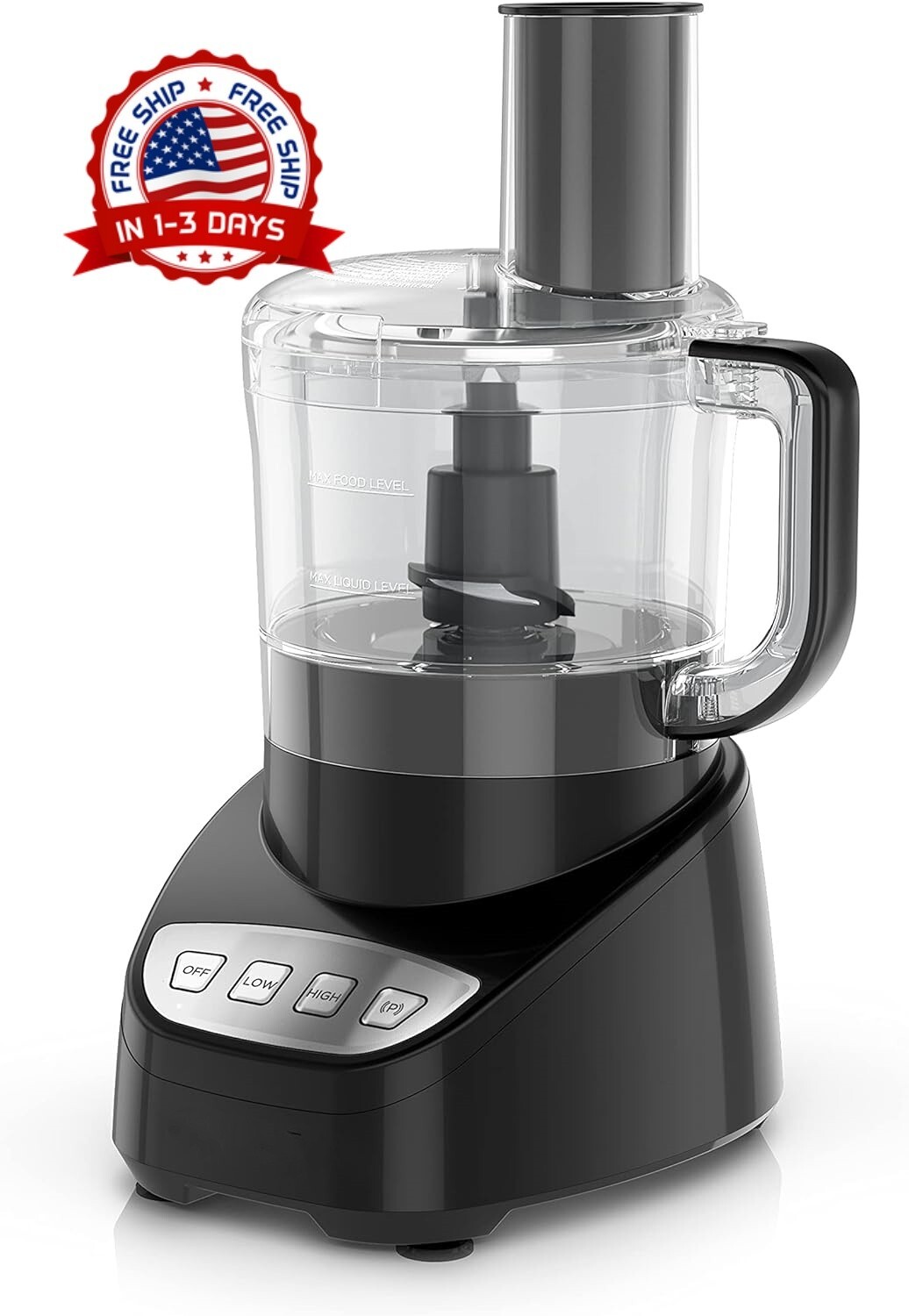Procesador De Alimentos De 8 Tazas Acero Inoxidable Potente 450 W Nuevo