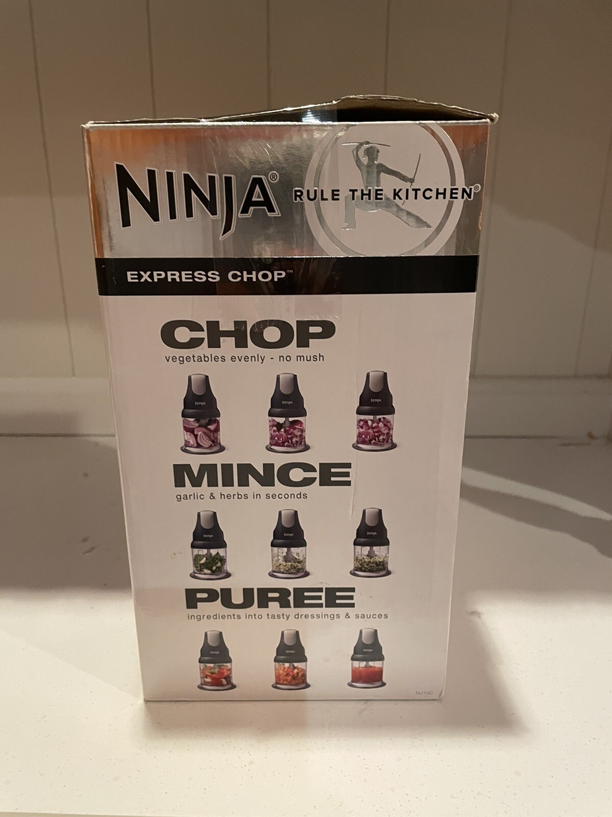Ninja Express Chop Food Chopper 16 oz Bowl Chop Mince Purée FAST NJ100GR
