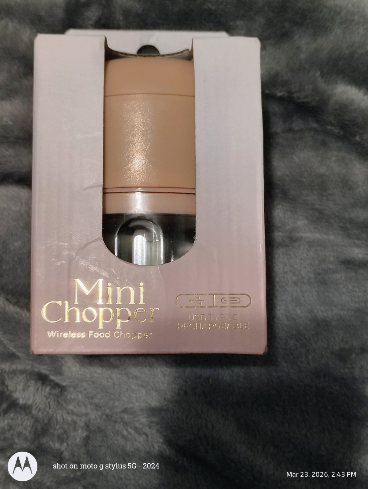 CWC Cook With Color Mini Chopper Wireless Food Processor 8oz USB-C Pink NEW