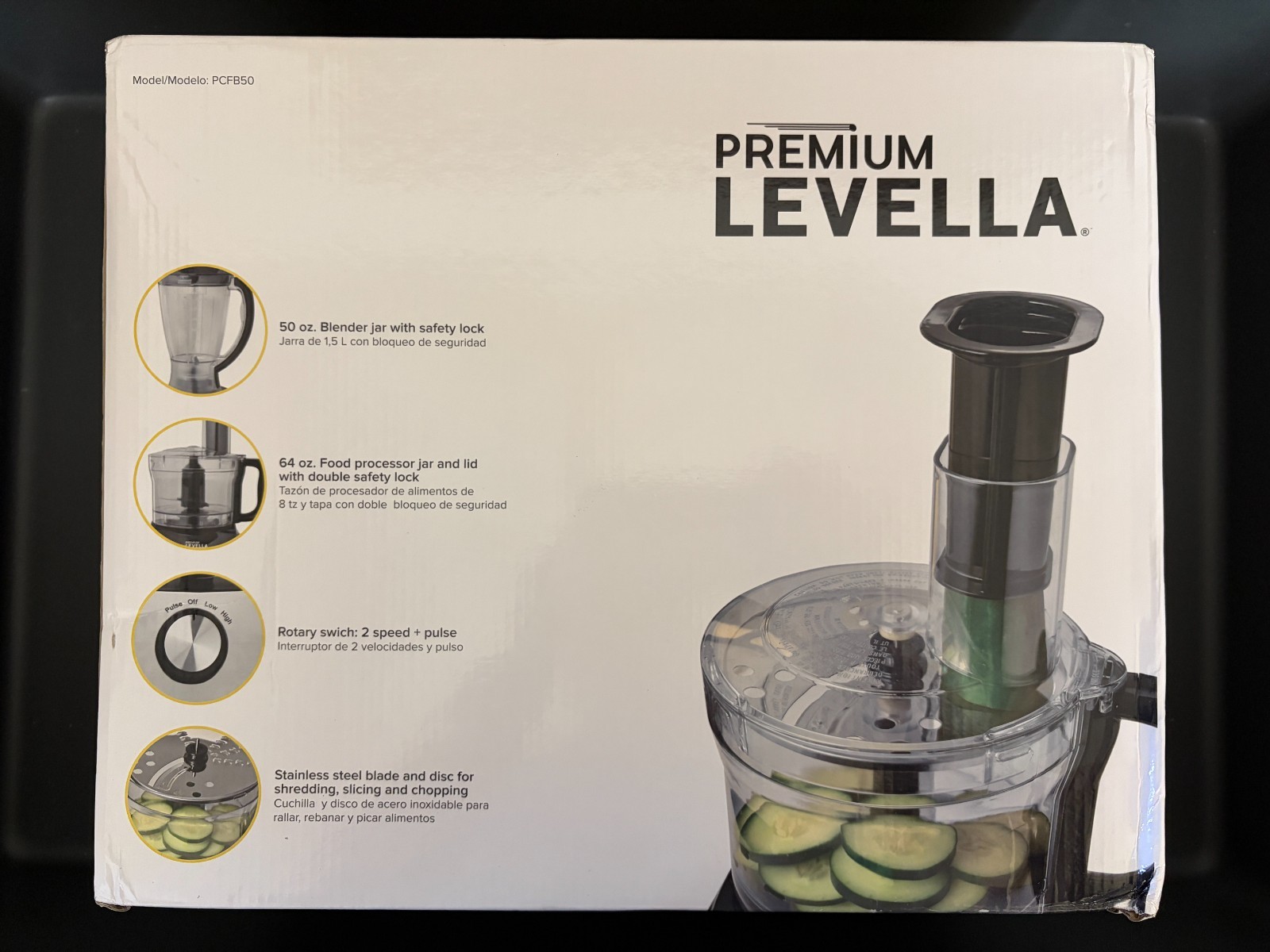 Premium Levella Food Processor Blender Mixer chopper puree grinder NIB