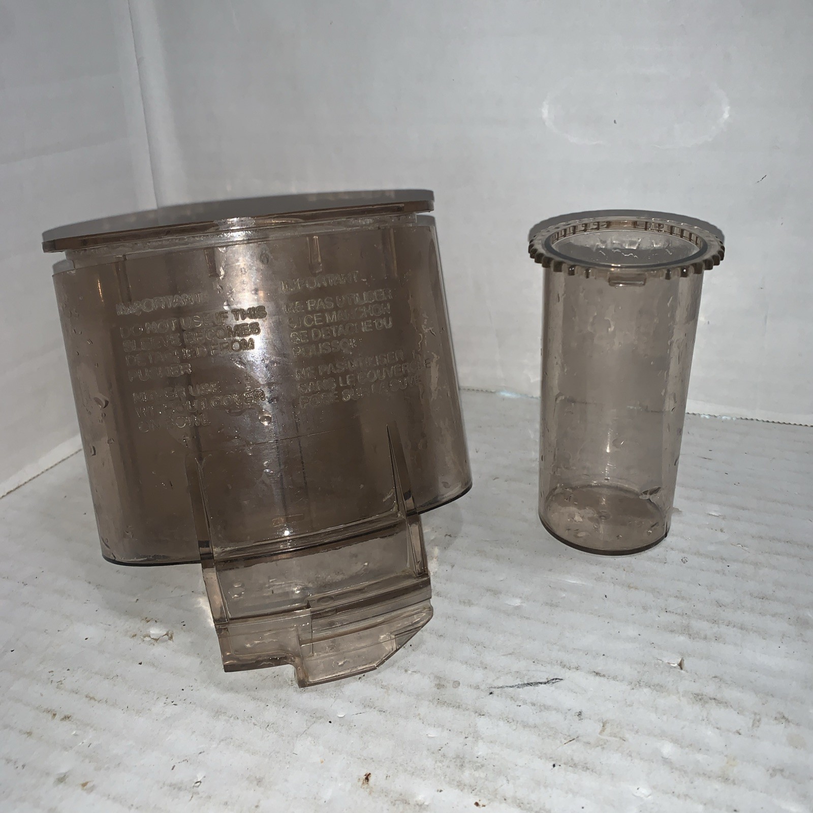 Cuisinart DLC-10E Chute Pusher Assembly Amber Food Processor Part Genuine OEM