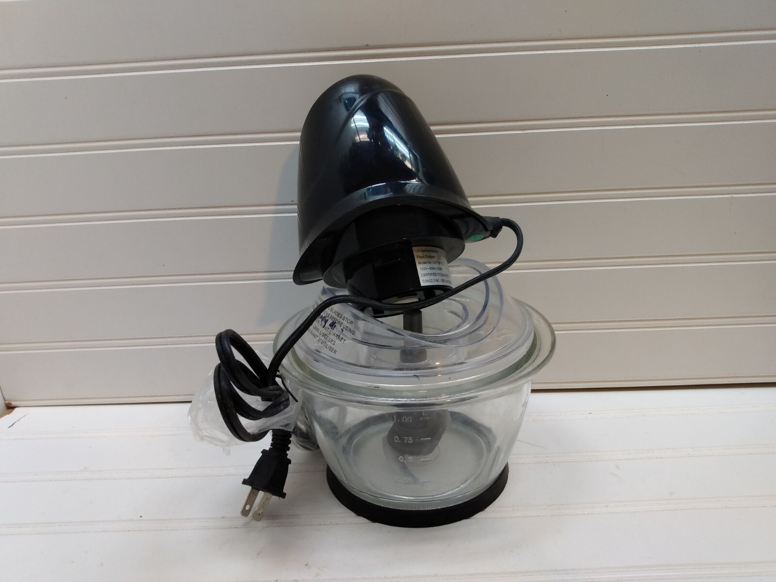 Simply Ming Electric Multi Food Chopper Processor Motor Bowl Blade Black Clear