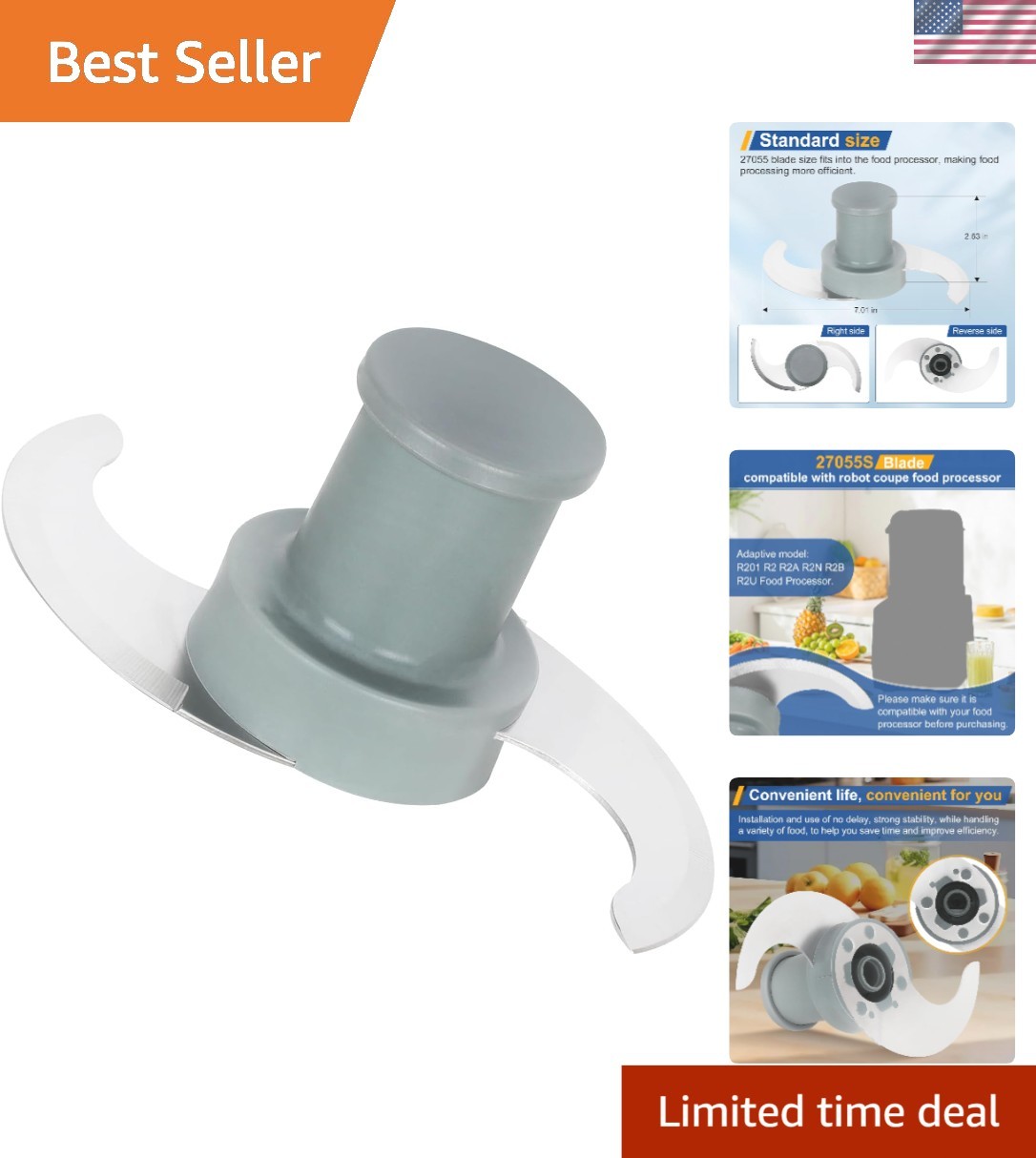 Food Processor Blade Compatible with Robot Coupe R201 R2 R2A R2N R2B R2U Stai…