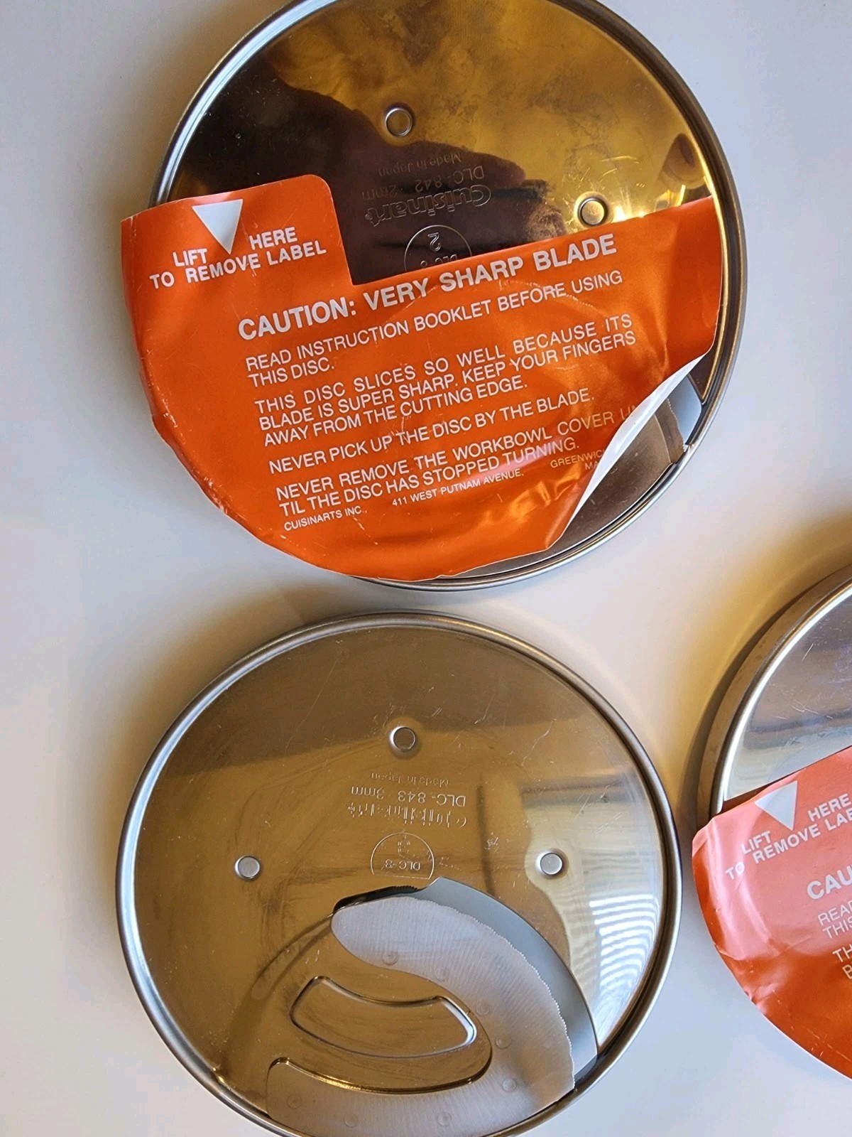 Lot Of 5 Cuisinart DLC-8 Slicing Disc Blades 2x2mm 832 846 842 843 841
