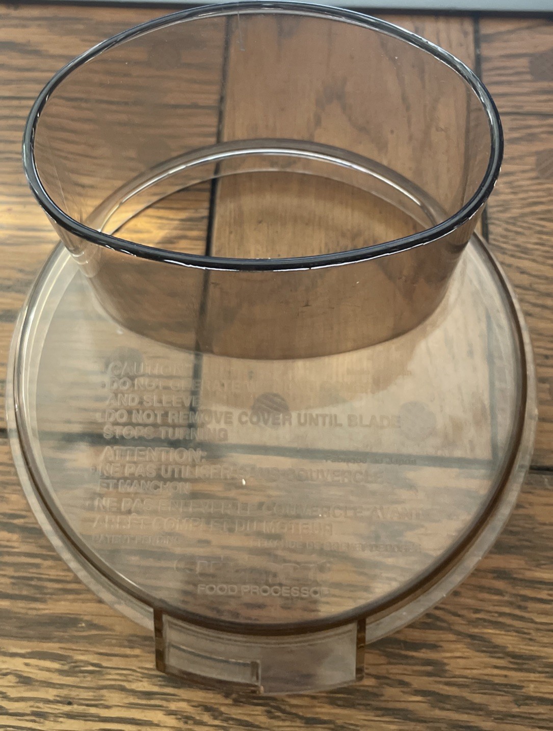 Cuisinart AMBER WORK BOWL COVER/LID ONLY Shoot 3″ tall, Tube 4.5″ wide 7″ base