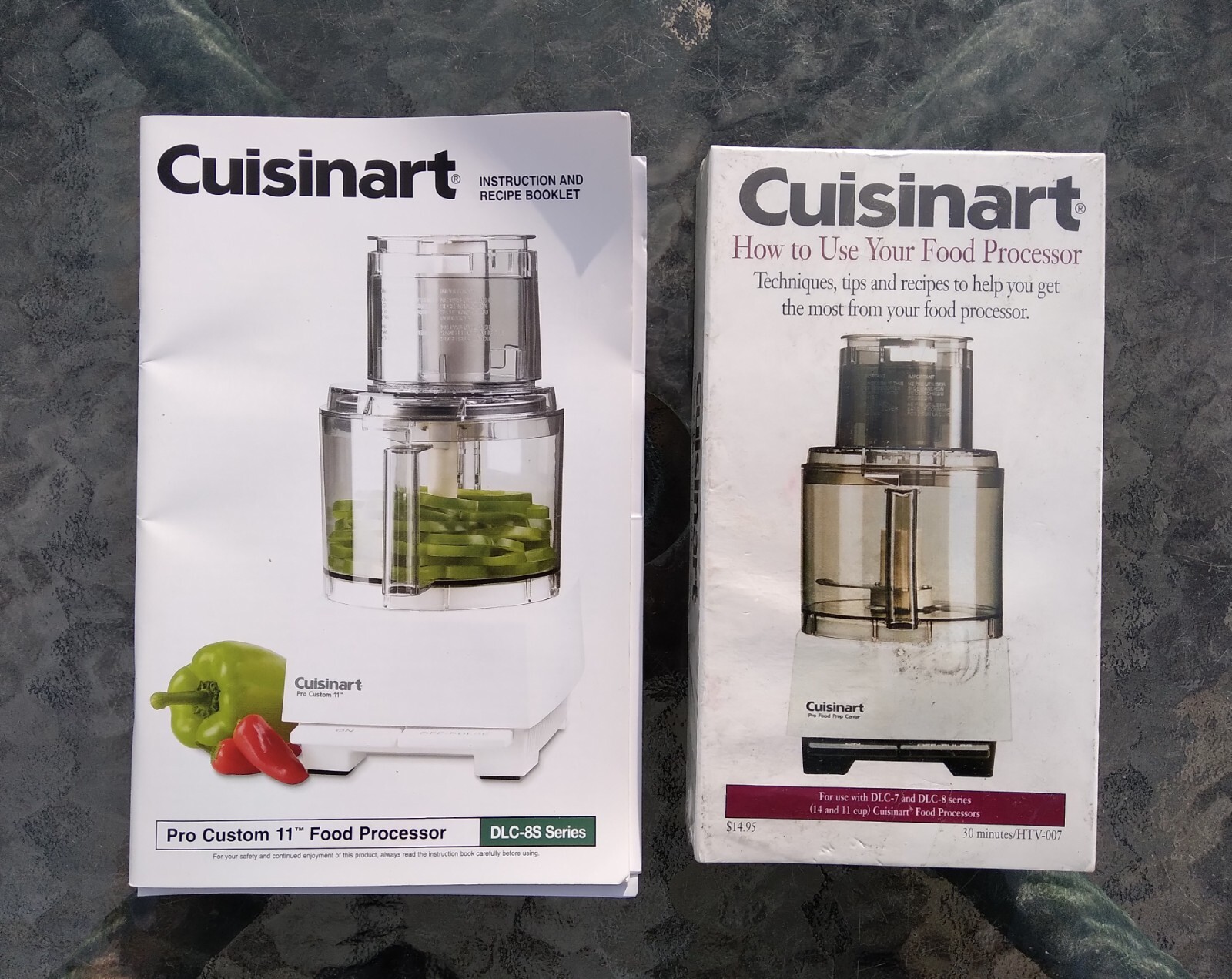 Misc. Lot of Cuisinart DLS-7&8 Food Processor Parts: Blades,Lid,Manual&Tape NEW!