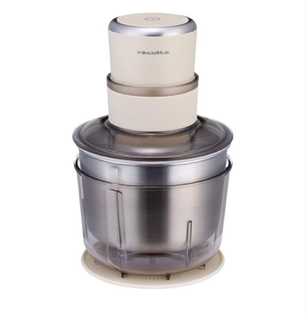 Recolte RCP-6 Food Processor Combo 7-in-1 Chop Mix Knead Crush Whisk 300W White