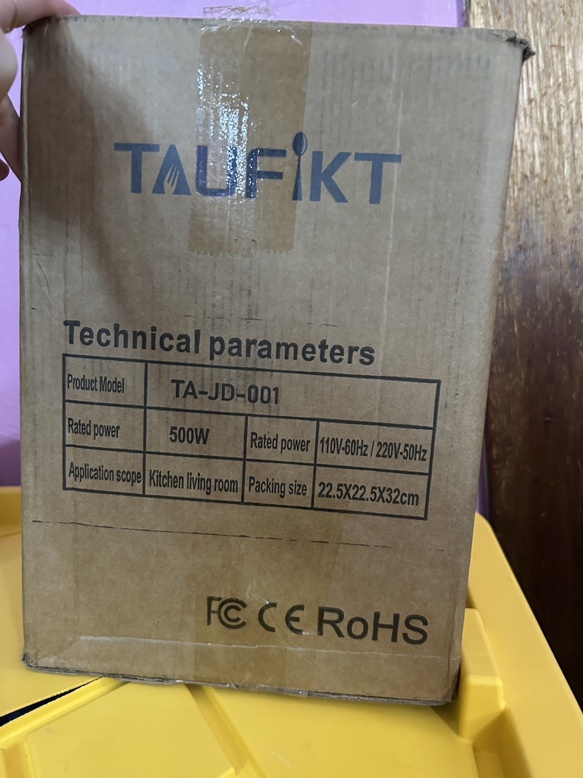 TAUFIKT TA-JD-001 Mini Food Processor 500W Stainless Bowl Meat/Veg Chop
