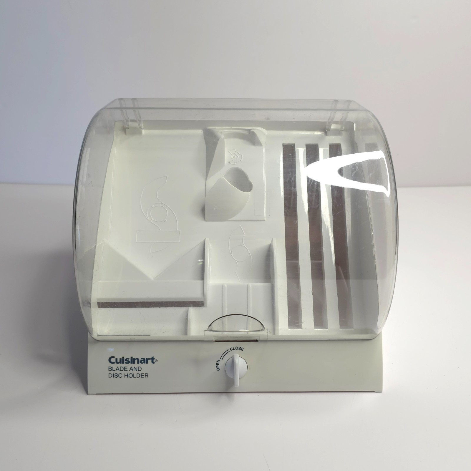 Cuisinart Blade and Disc Holder Storage Box With Lock Clear Dome Lid BDH-2