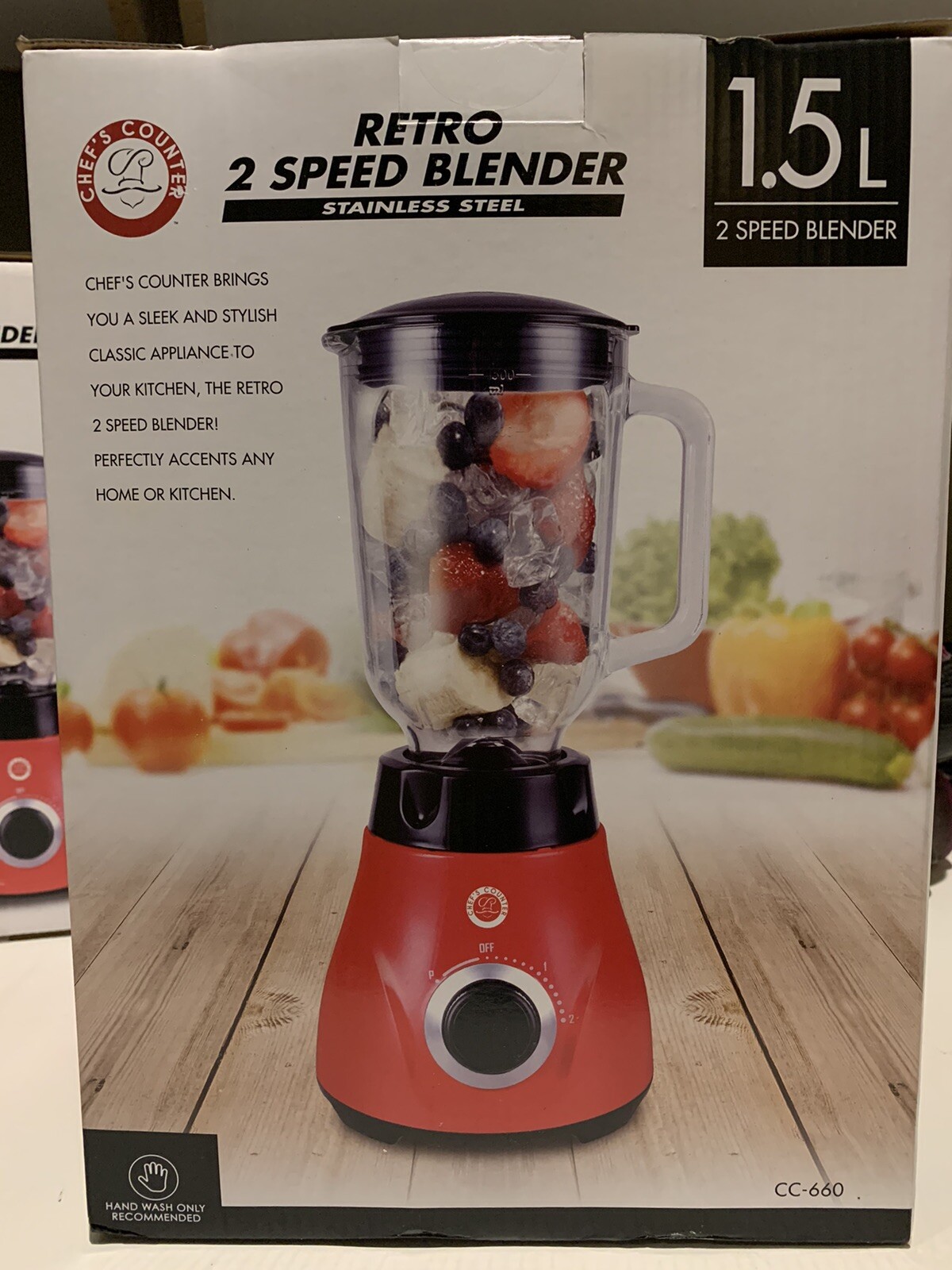 Retro 2 Speed Blender/ Food Processor Red Color. Brand New.