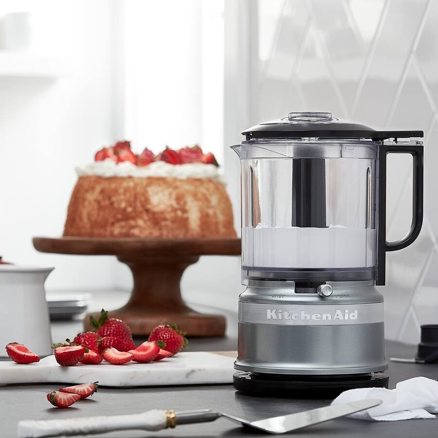 KitchenAid 5 Cup Food Chopper, Blade and Whisk Accessory, Silver, KFC0516CCU