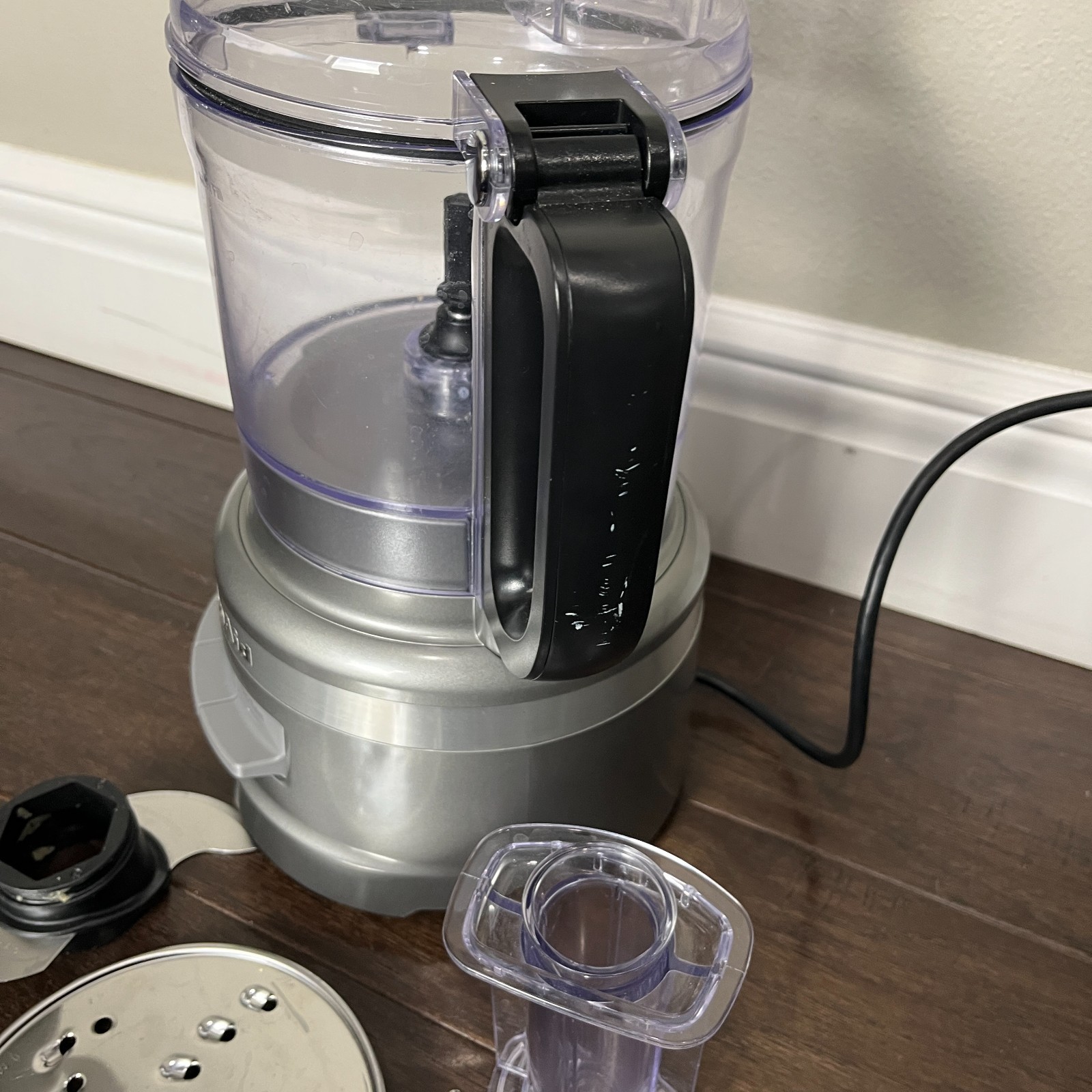 Kitchen Aid Food Processor E105402 3.5 cup capacity Silver multiple blades Works