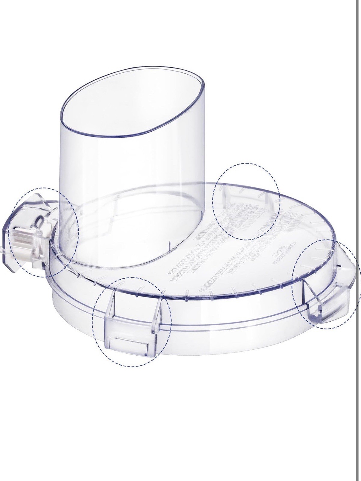 REPLACEMENT CUISINART DLC117BGTXT1 7-CUP COVER LID 4 LOCKING TABS DLC-10 SERIES