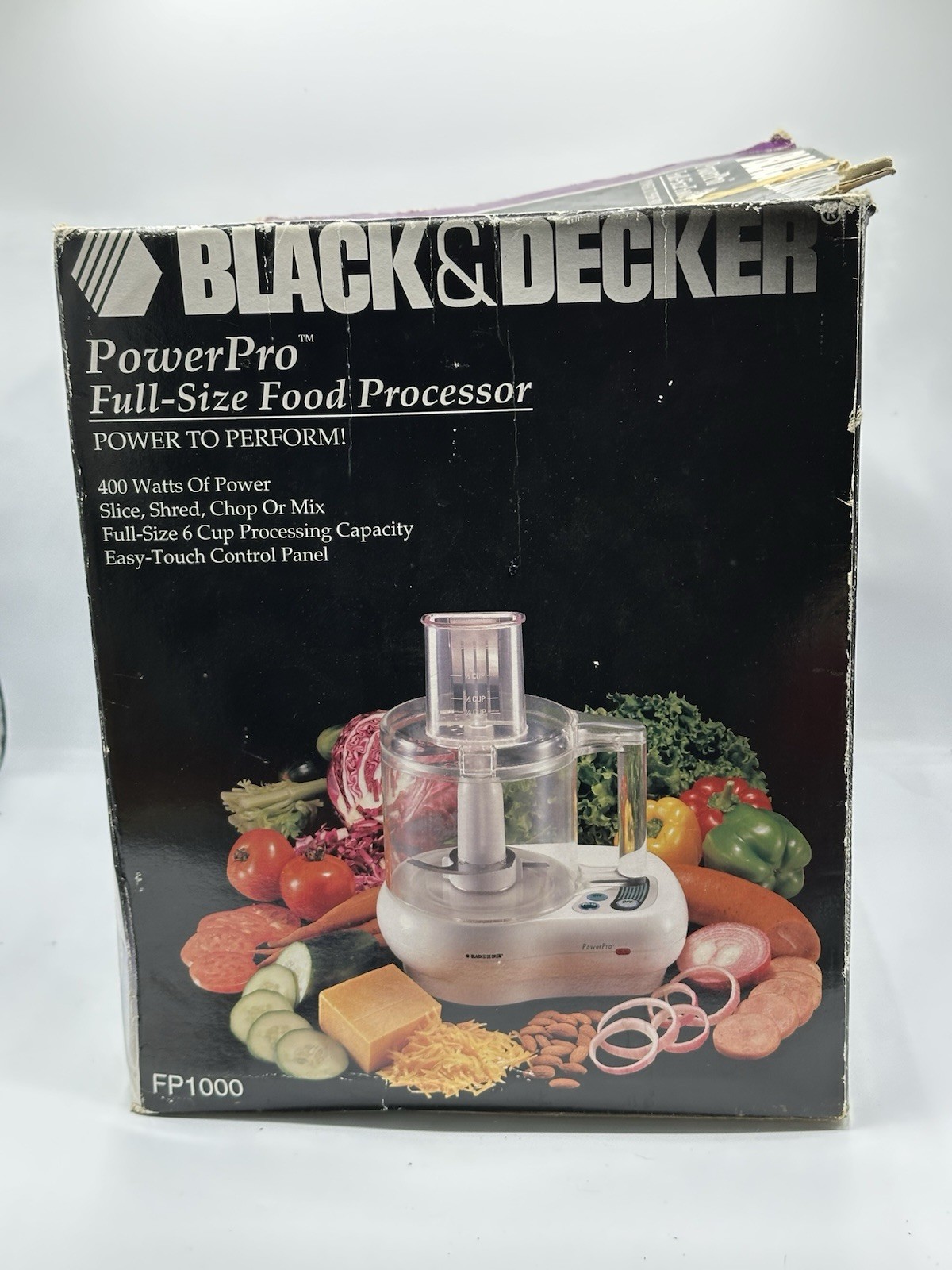 Black & Decker Power Pro FP1000 Full-Size Touch Control Food Processor W/Box!