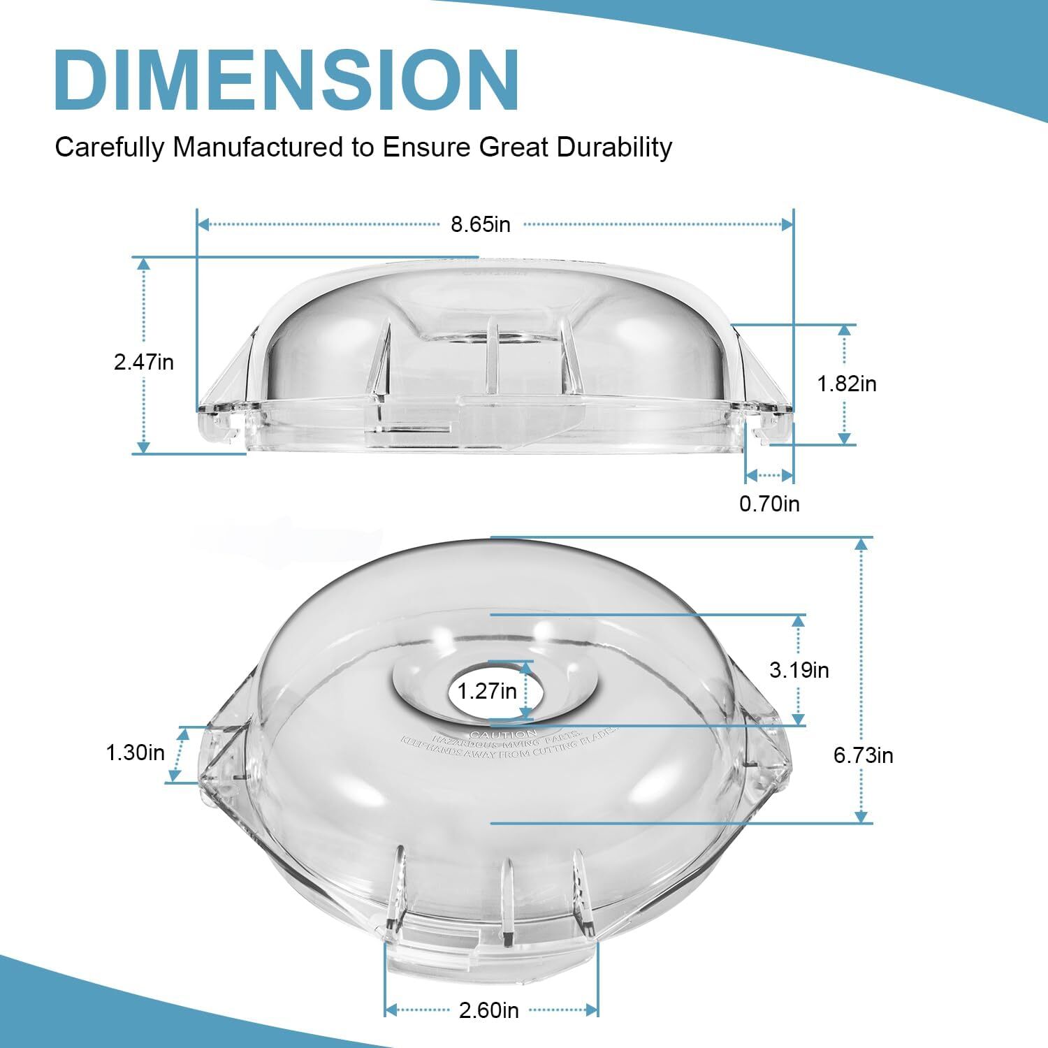 106458S Cutter Bowl Lid Fit for Robot Coupe R100B/R100BCLR/R101B/R2B/R2U/R2 DICE
