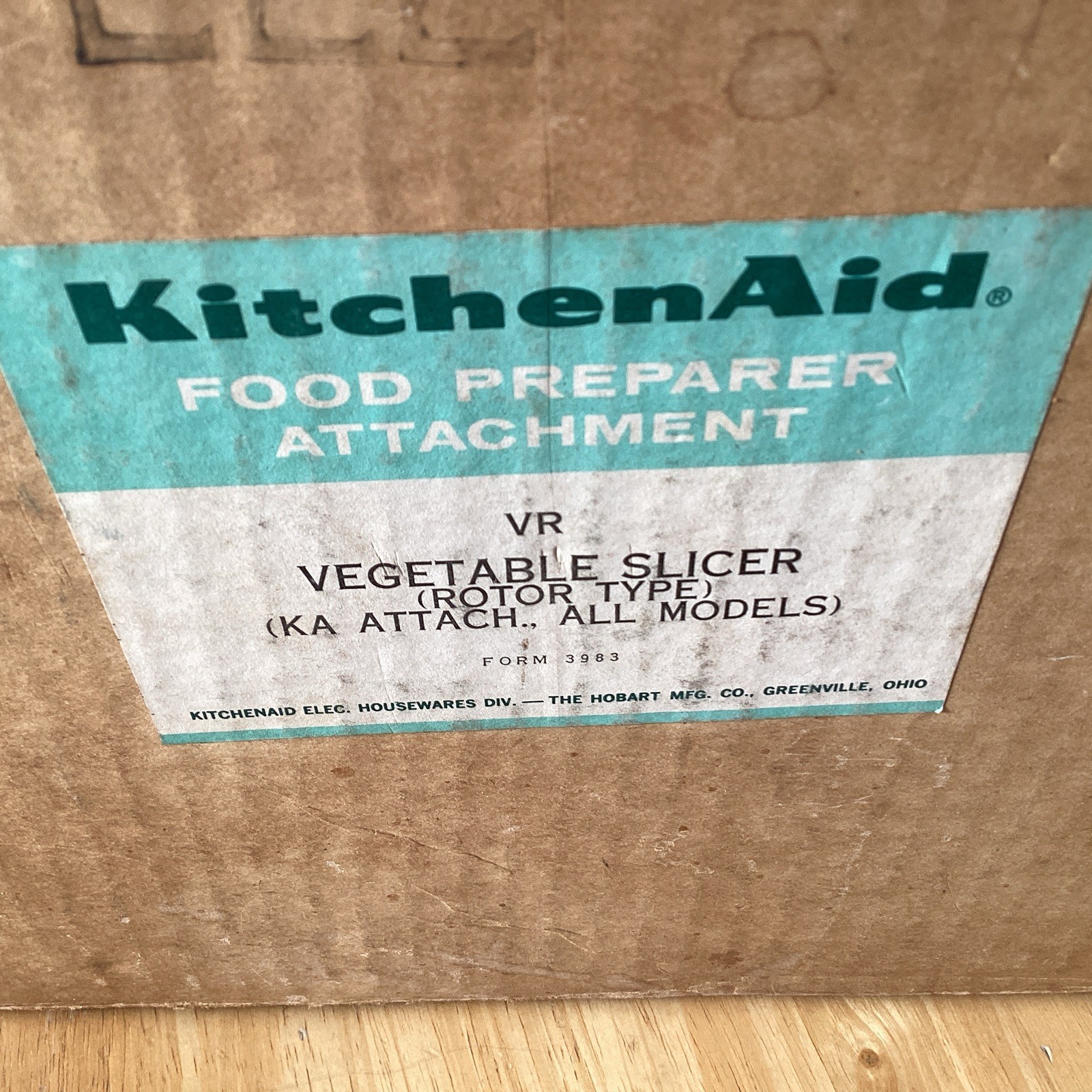 VTG Hobart KitchenAid VR Rotor Slicer Shredder Food Preparer Attachment