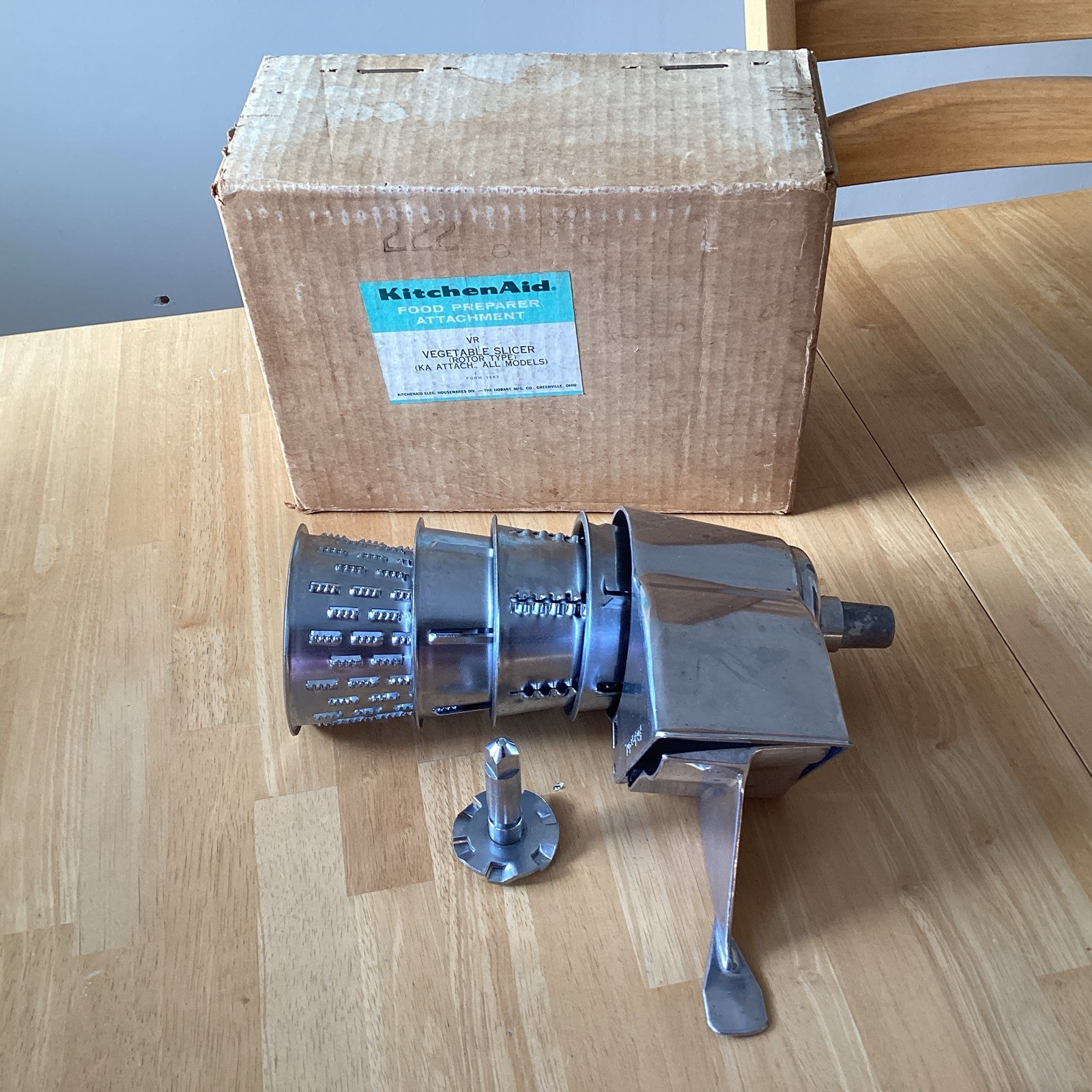 VTG Hobart KitchenAid VR Rotor Slicer Shredder Food Preparer Attachment