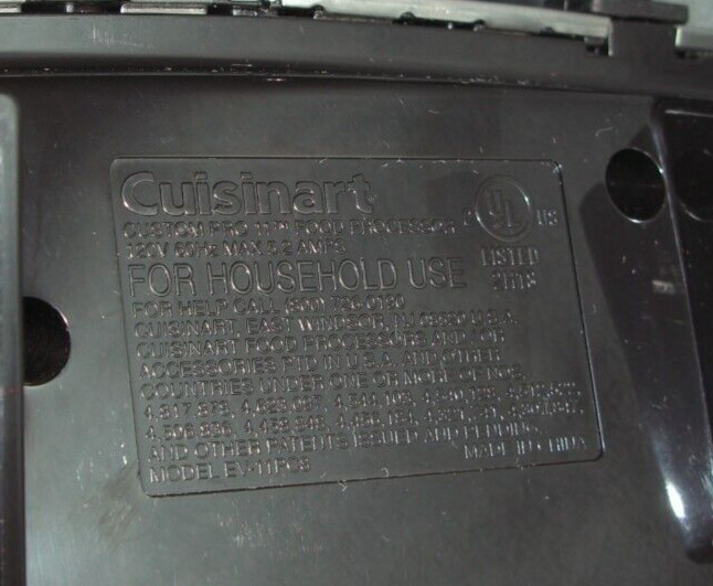 CUISINART Custom Pro 11 FOOD PROCESSOR EV-11PC8 Silver Black PART ~ MOTOR BASE