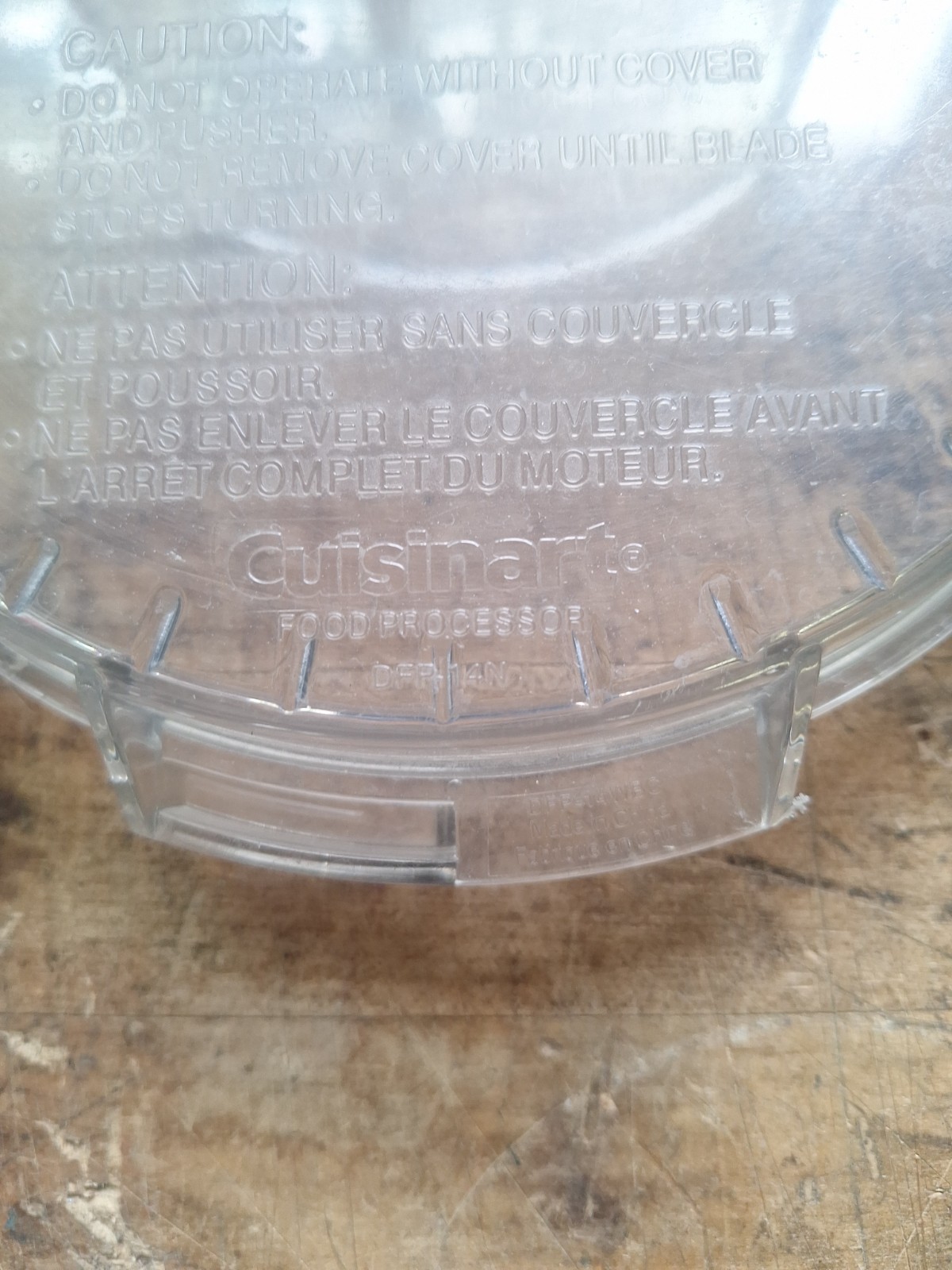 Cuisinart Custom 14 Food Processor Work Bowl Cover Lid Only DFP-14N – EUC