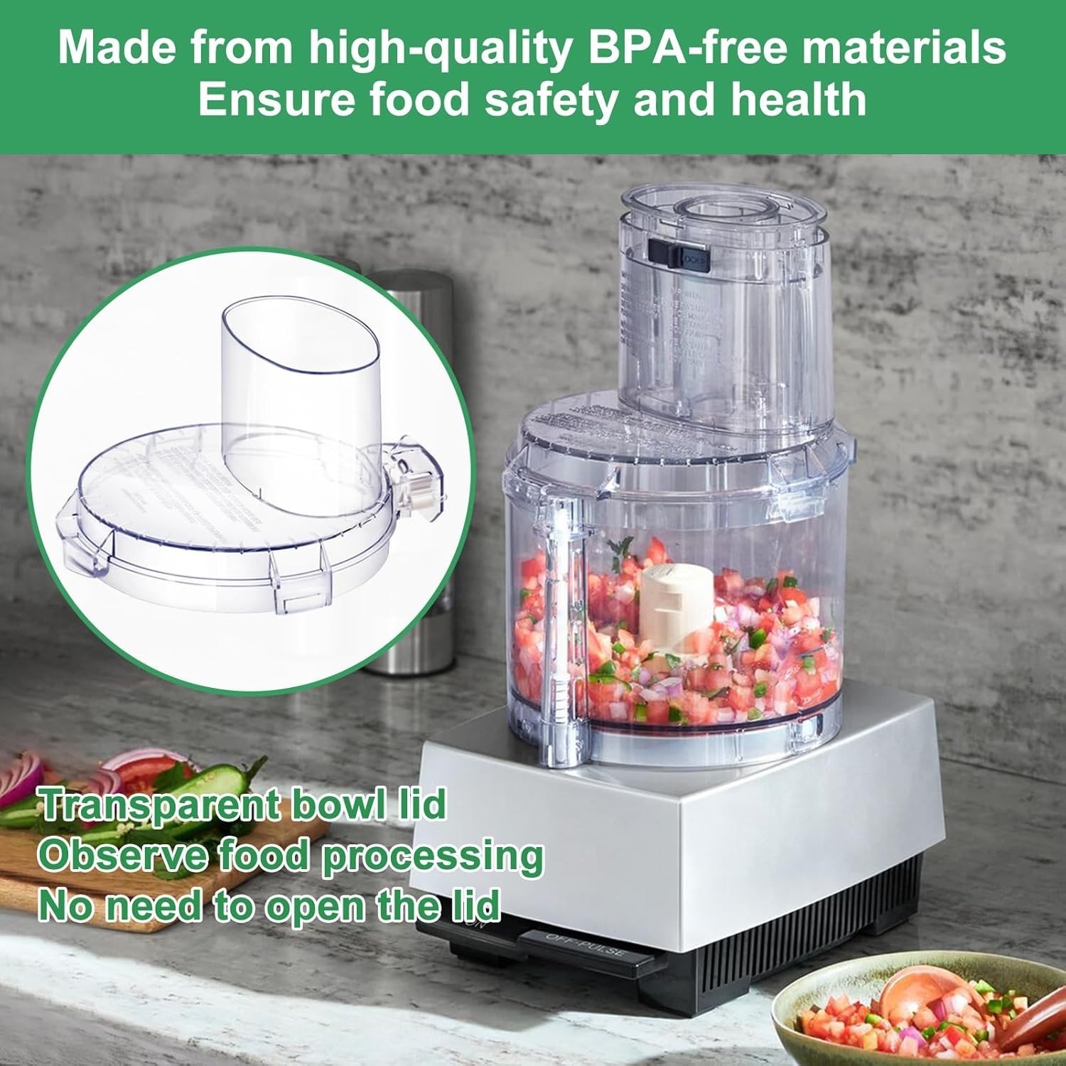 DLC-10 Series Work Bowl Cover 7-Cup DLC-117BGTXT-1 Food Processor Replacement…