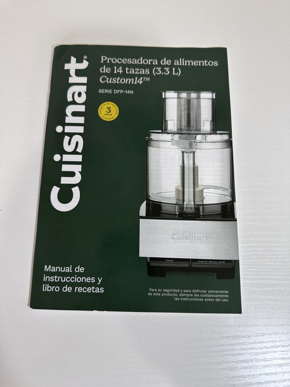 Cuisinart 14 Cups Food Proc DFP-14N Instruction Book Re: Use & Care READ
