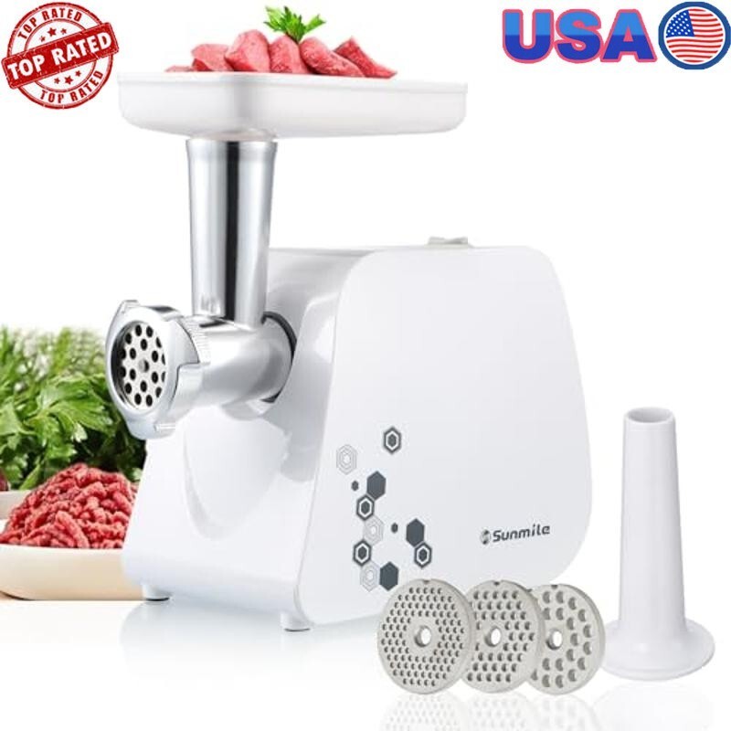 Electric Meat Grinder & Sausage Maker 1HP 1000W Stainless Steel Blade 3 Plates