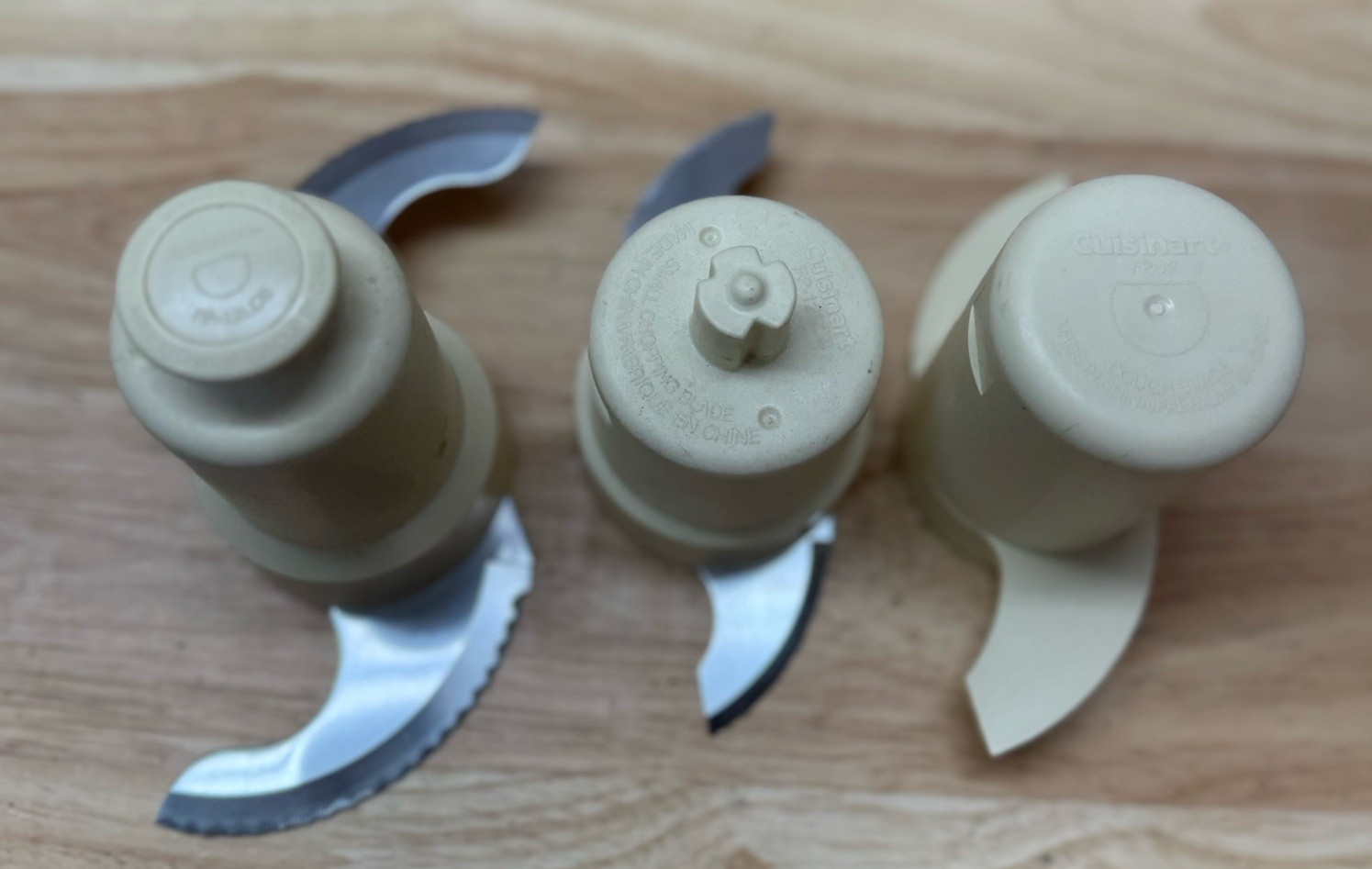 LOT 3 – Cuisinart FP-12 Blade Set FP-12LCB FP-12SCB Dough Blade Chopping Blades