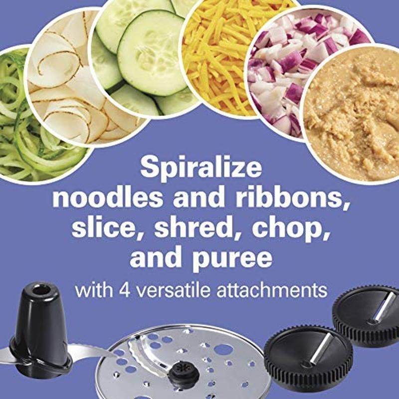 Food Processor & Vegetable Chopper Slicing Shredding Mincing Puree 10 Cups Grey