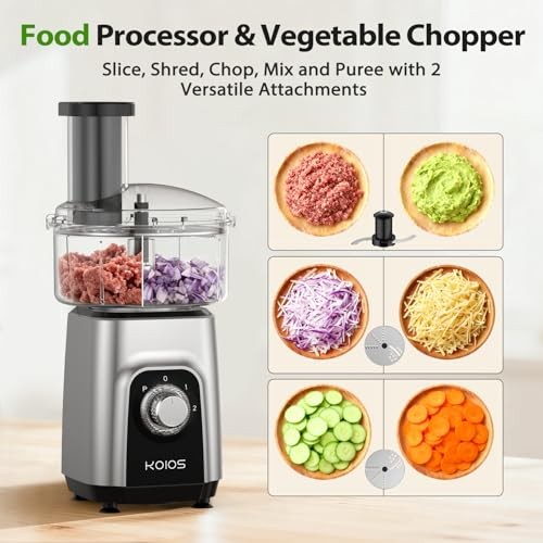 Blender/Food Processor Combo Max 1000W, 4 in 1 34oz Pitcher, 22oz Blending