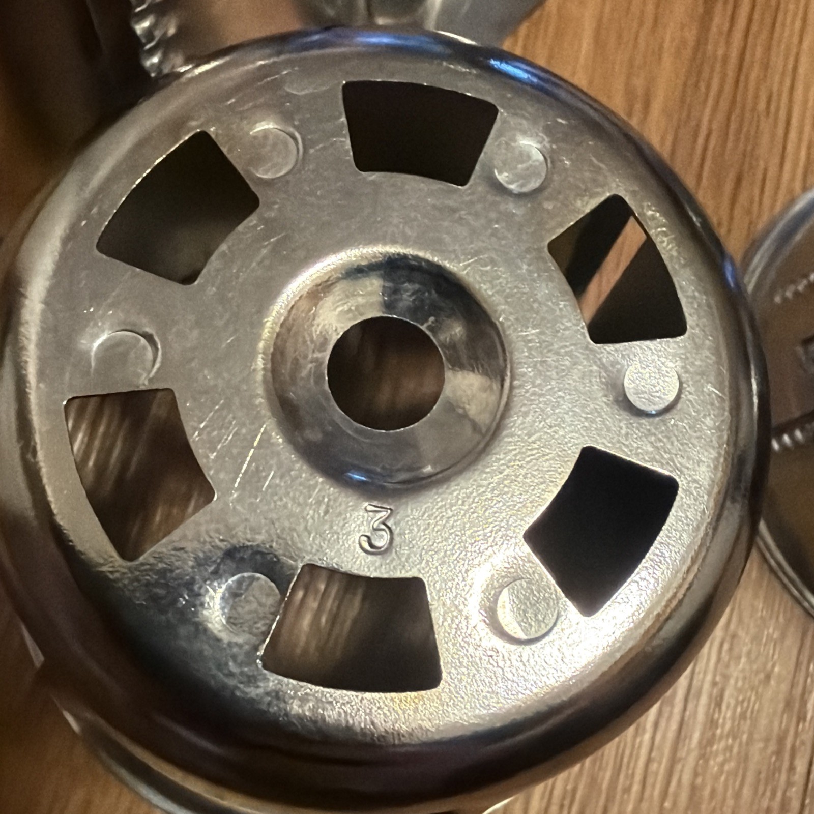 Vintage Kitchen-Quip, Inc. Manual Food Processor with 5 Cones And Suction Base