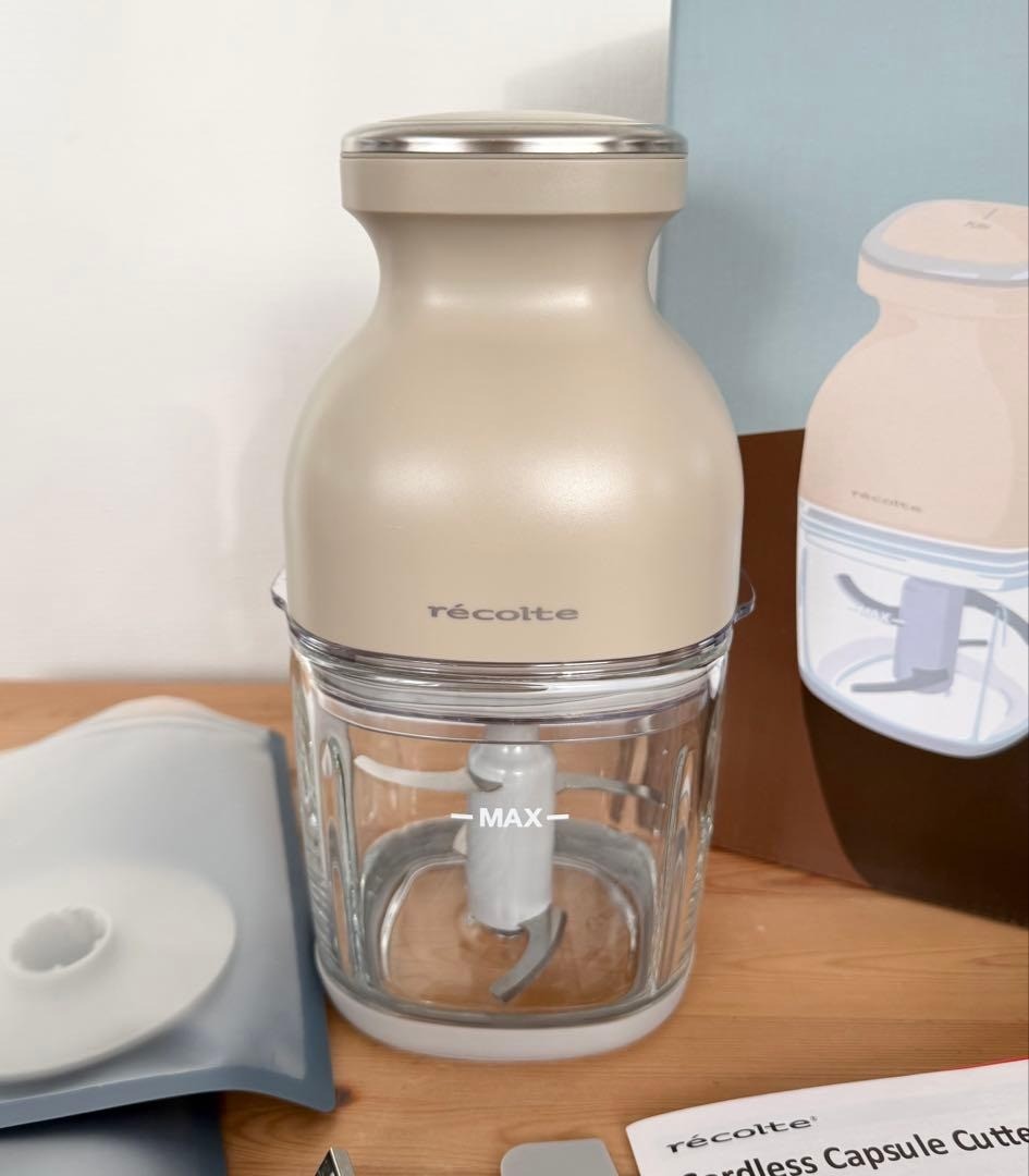 recolte Cordless Capsule Cutter Bonne RCP-7 USB Food Processor Blender Japan NEW