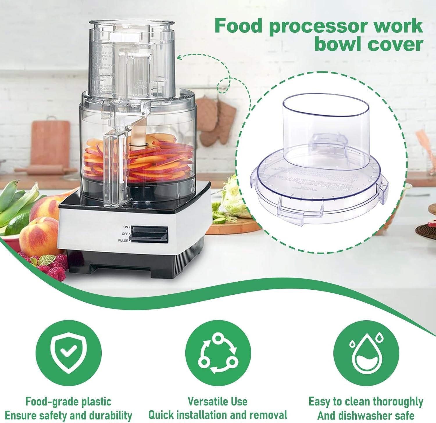DLC-10 Series Work Bowl Cover 7-Cup DLC-117BGTXT-1 Food Processor Replacement…