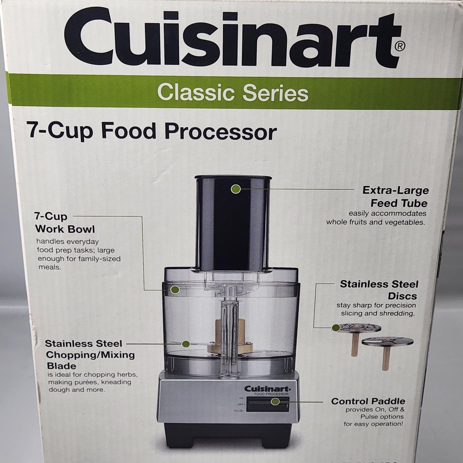 Cuisinart 7 Cup Food Processor Model DLC-5BC Brushed Chrome Brand New In Box