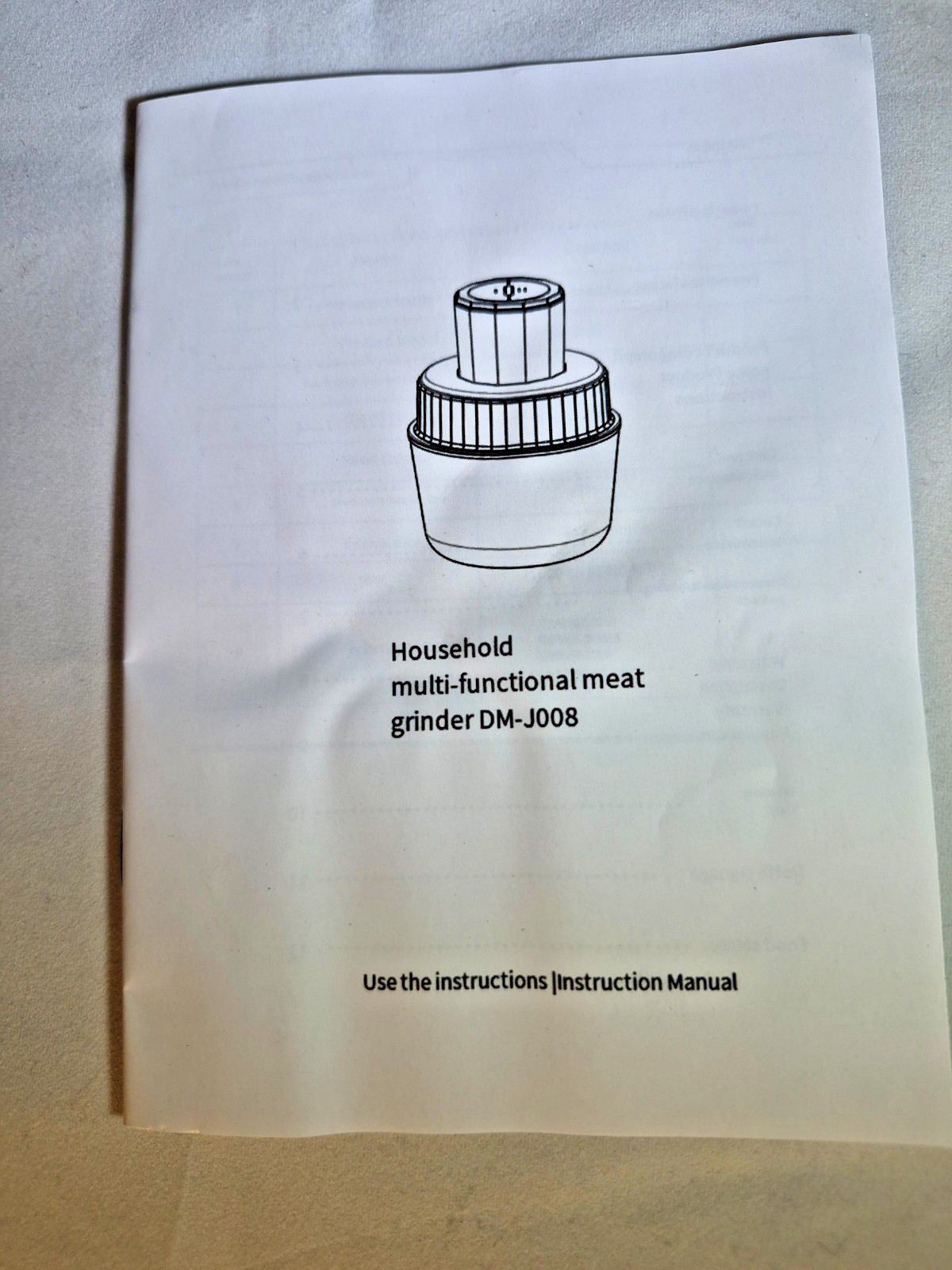 Electric Small Food Processor,/Grinder for Meat, Veggies, Glass Bowl, Used
