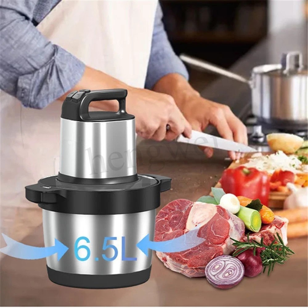 6.5L Electric Food Processor 110V Meat Chopper Grinder Vegetable Fruit Blender
