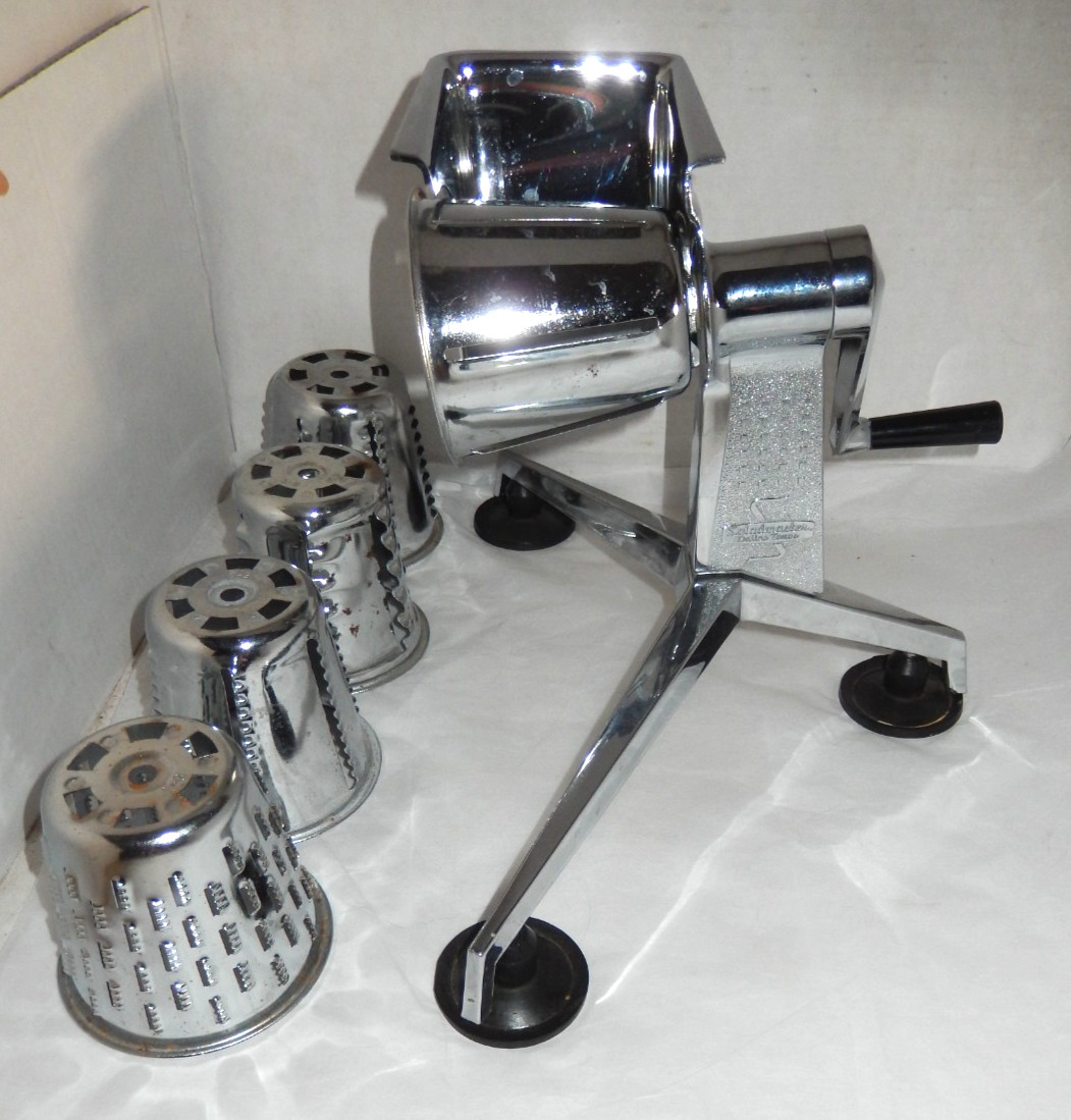 Vintage Saladmaster Five Star Food Processor Chopper Shredder Slicer 5 Cones