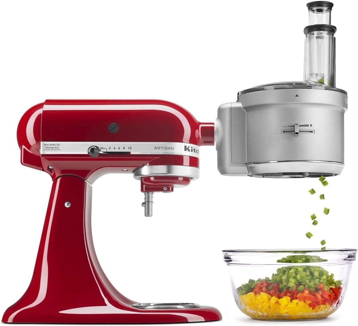 KitchenAid KSM2FPA Food Processor Attachment, Dicing Kit, Silver,Brand new