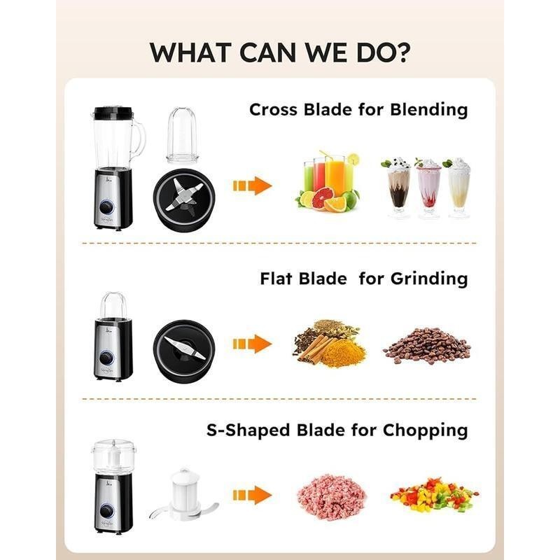 5 in 1 Electric Blender Food Processor Meat Vegetable Chopper Smoothie Maker New
