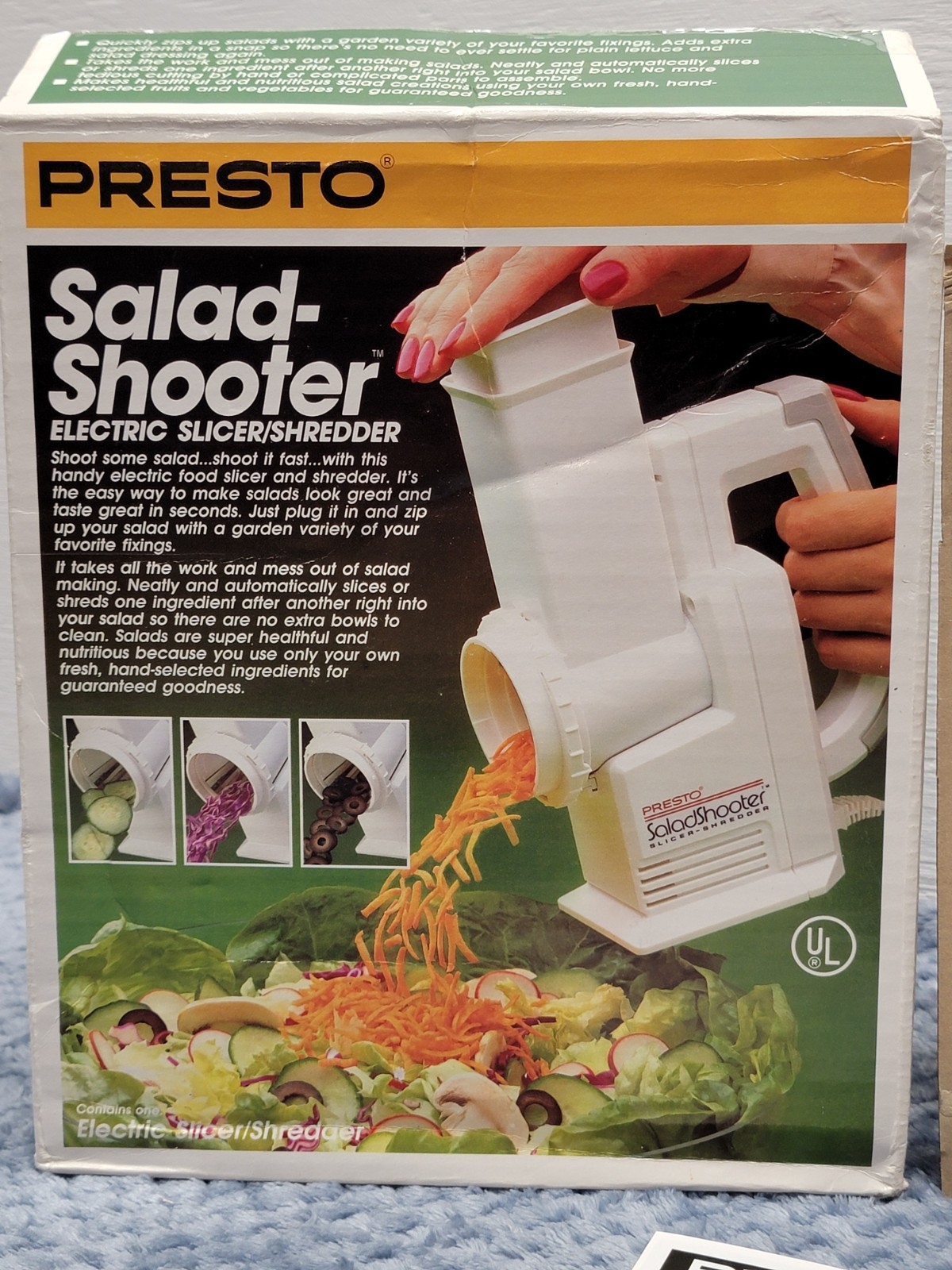 Presto Salad Shooter Electric Food Slicer Shredder 02910 Vintage NOS NEW Sealed