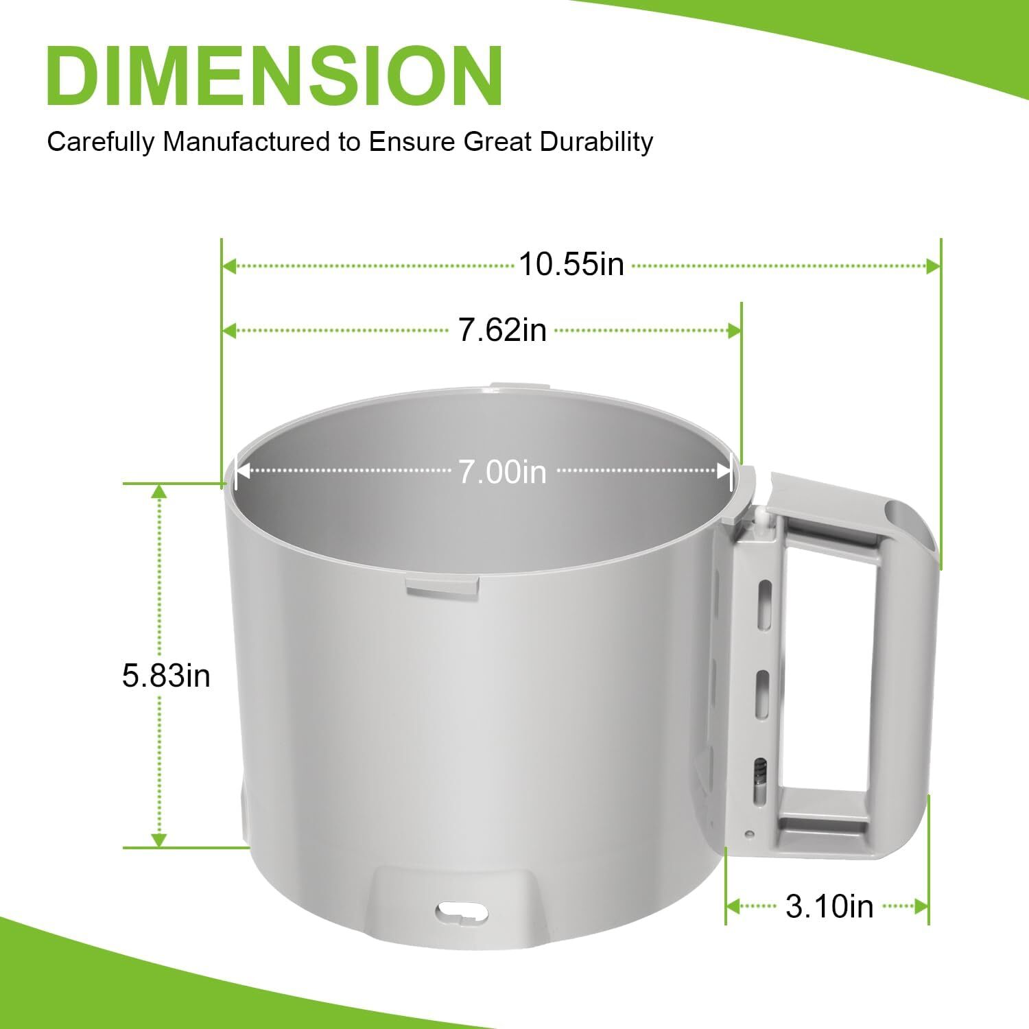 Cutter Bowl & Lid, 112204S 106458S for Robot Coupe R2 3L Gb, R2 DICE, R2B, R2N