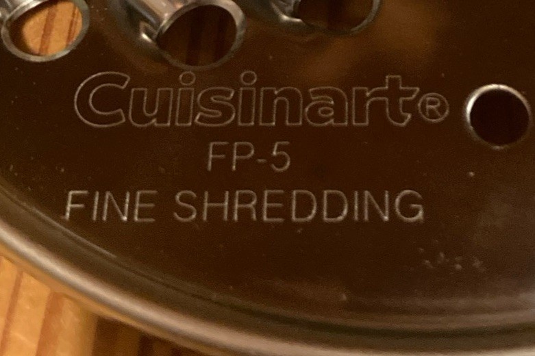 Cuisinart 5 Cup Chop & Shred Food Proc. FP-5 Reversible Fine & Medium Shred Disc