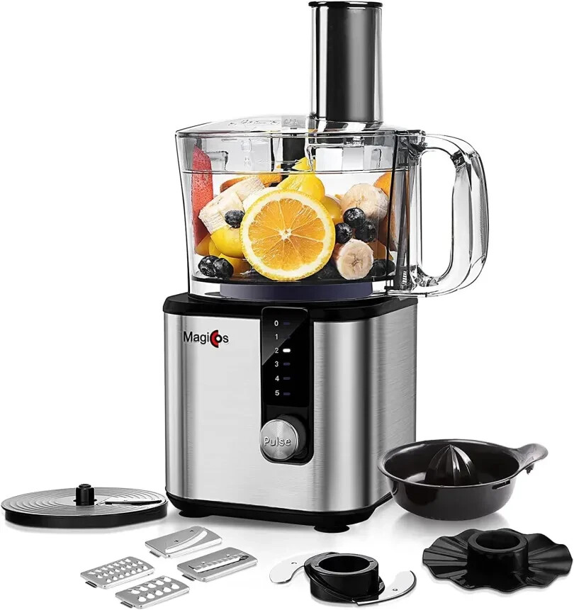 MAGICCOS 8-Cup Citrus Juicer Food Processor – 7 Functions