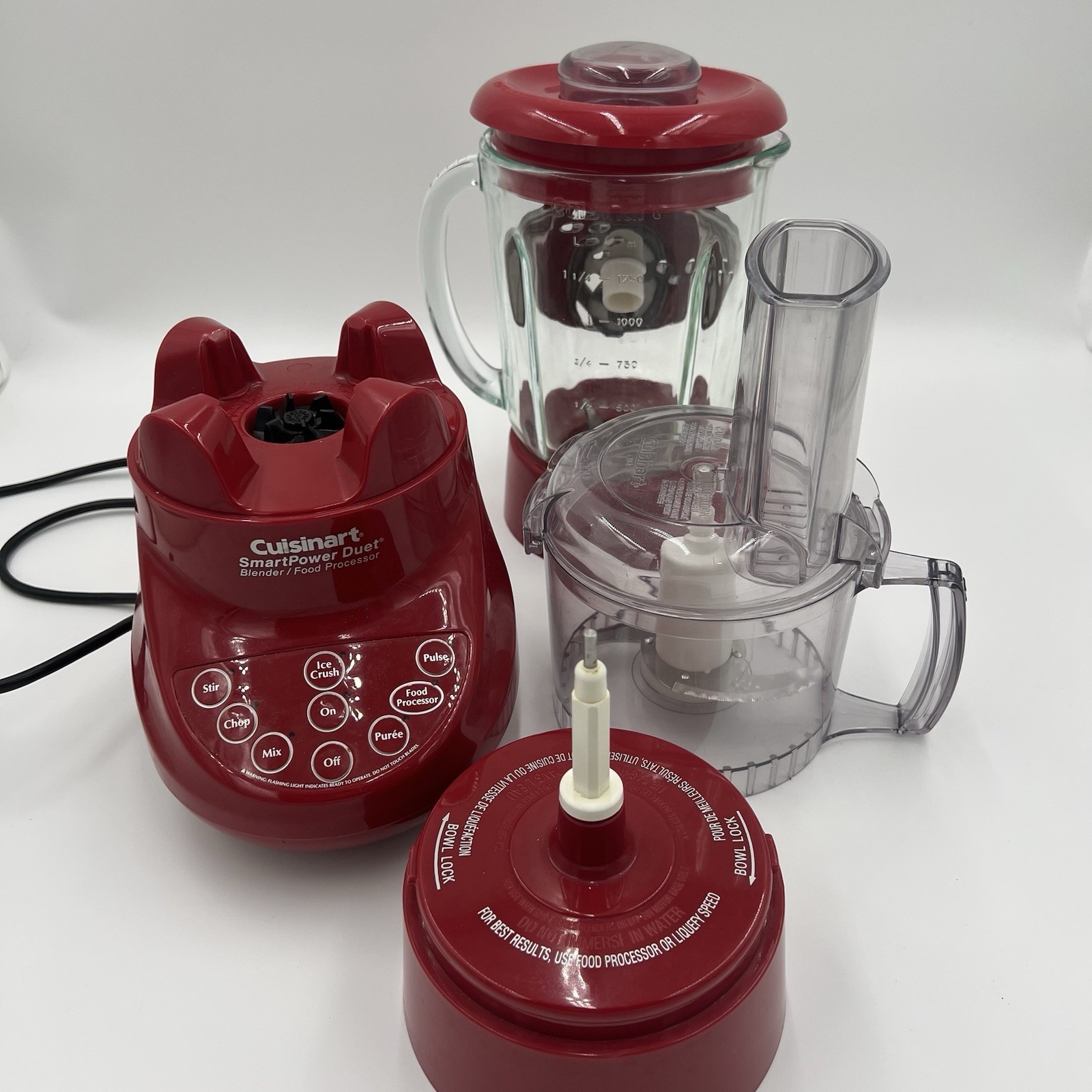 Cuisinart SmartPower Duet Red Blender Food Processor Combo Unit